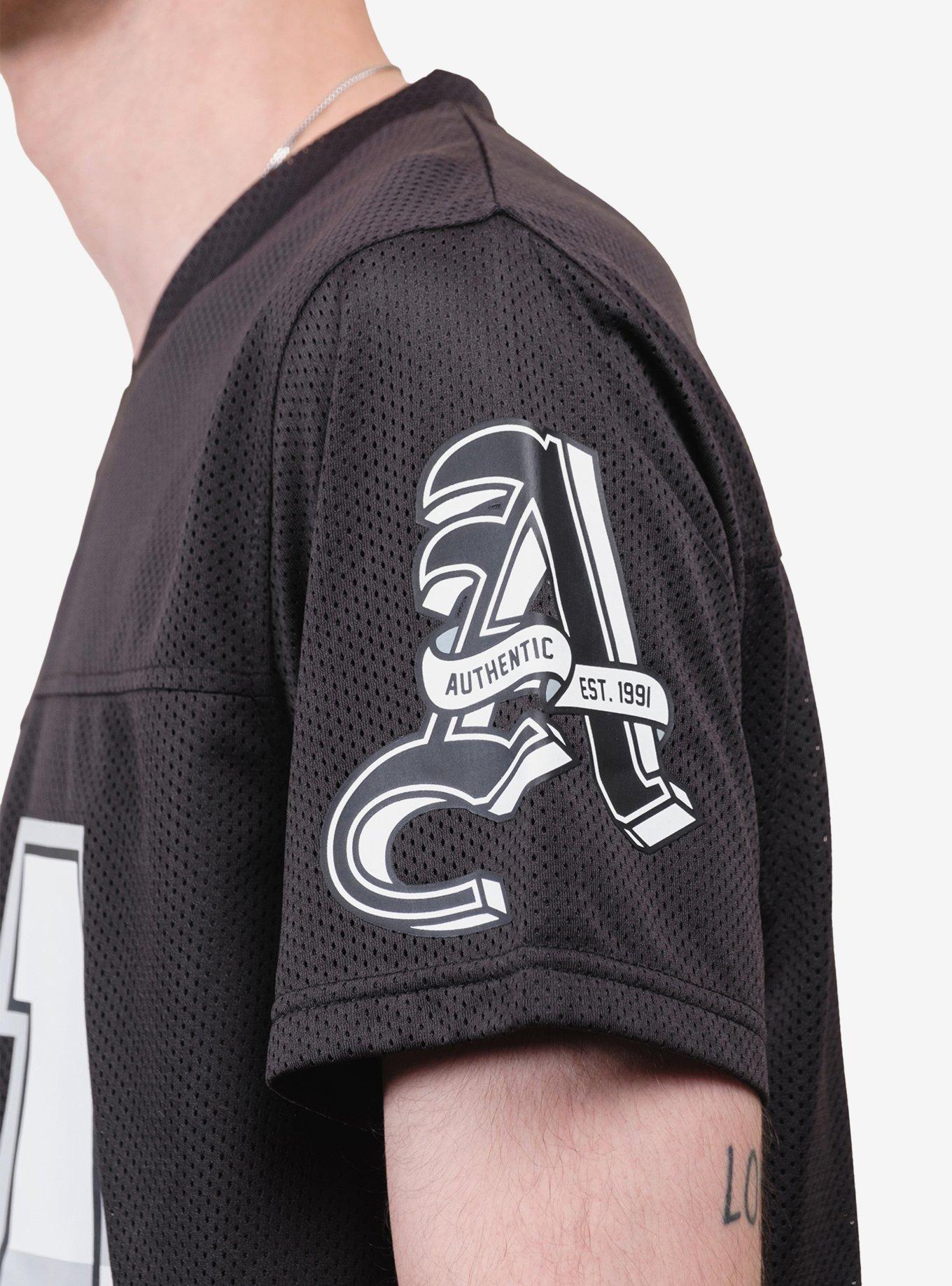 NY Mesh Football Jersey Black, BLACK, alternate