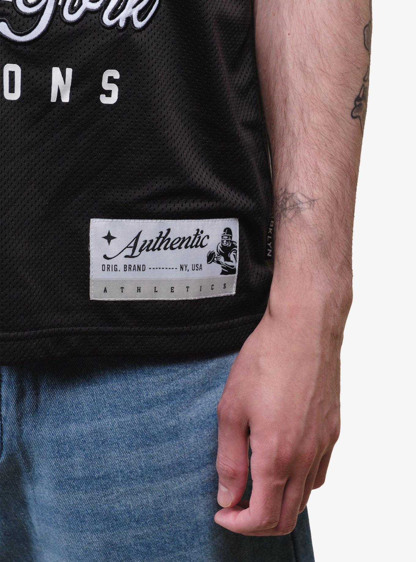NY Mesh Football Jersey Black, BLACK, alternate