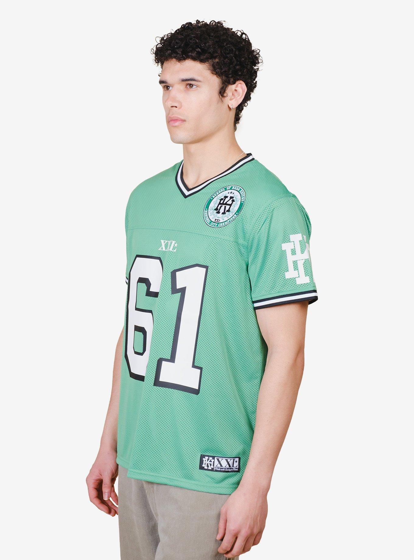 Hard Knocks Football Jersey Green, GREEN, alternate