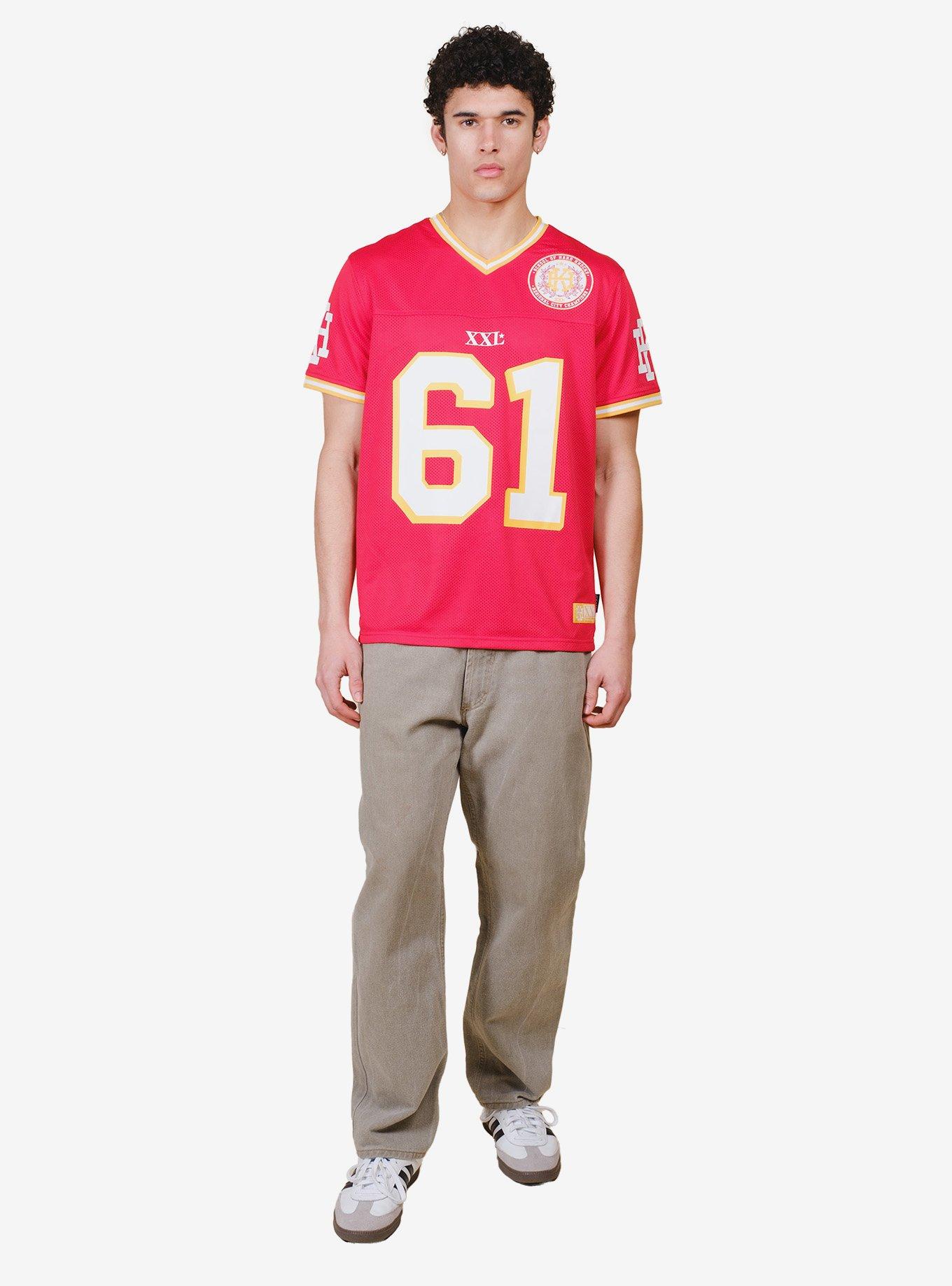 Hard Knocks Football Jersey Red, RED, alternate