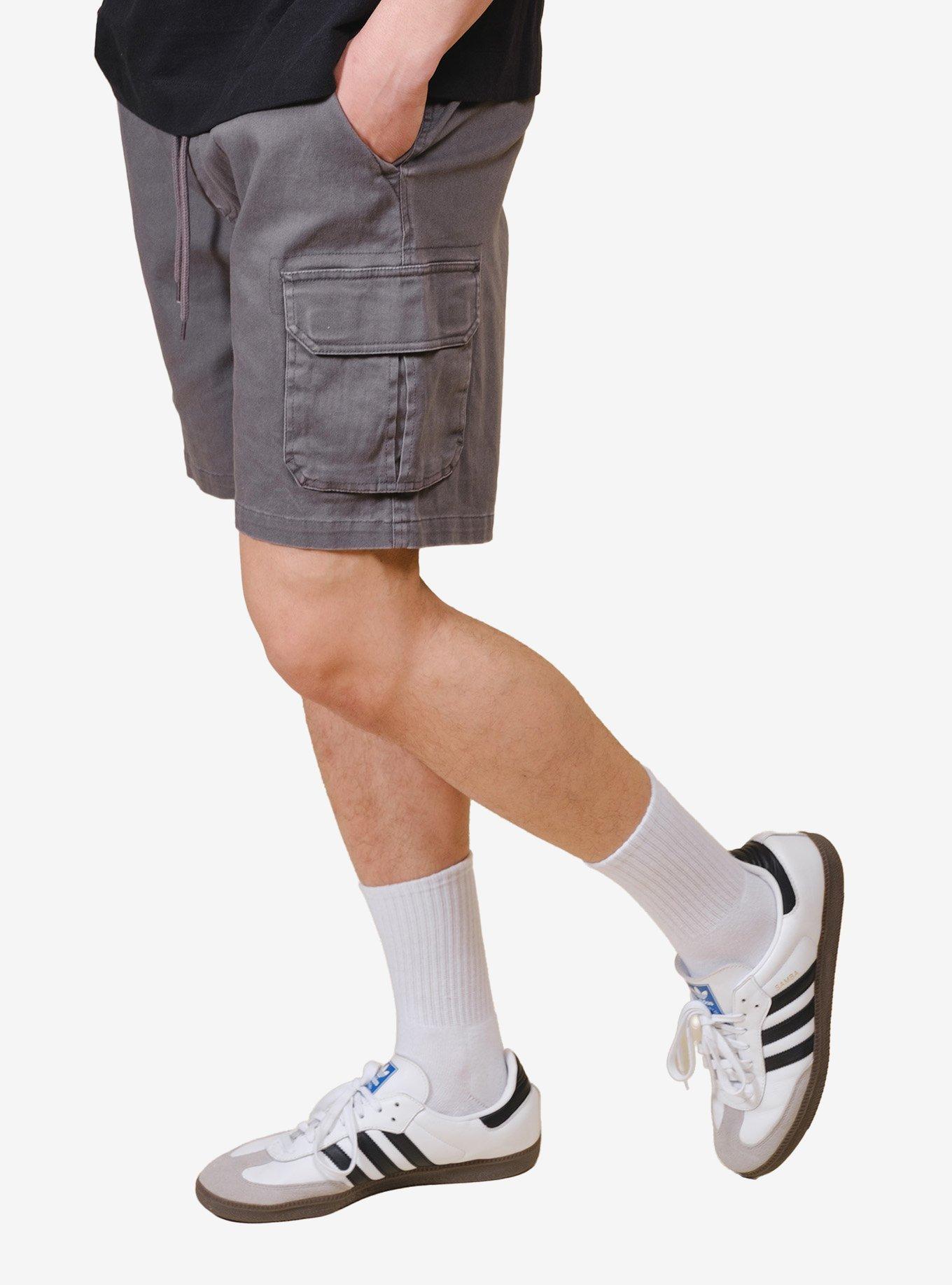 Washed Twill Cargo Short Gray, GREY, alternate