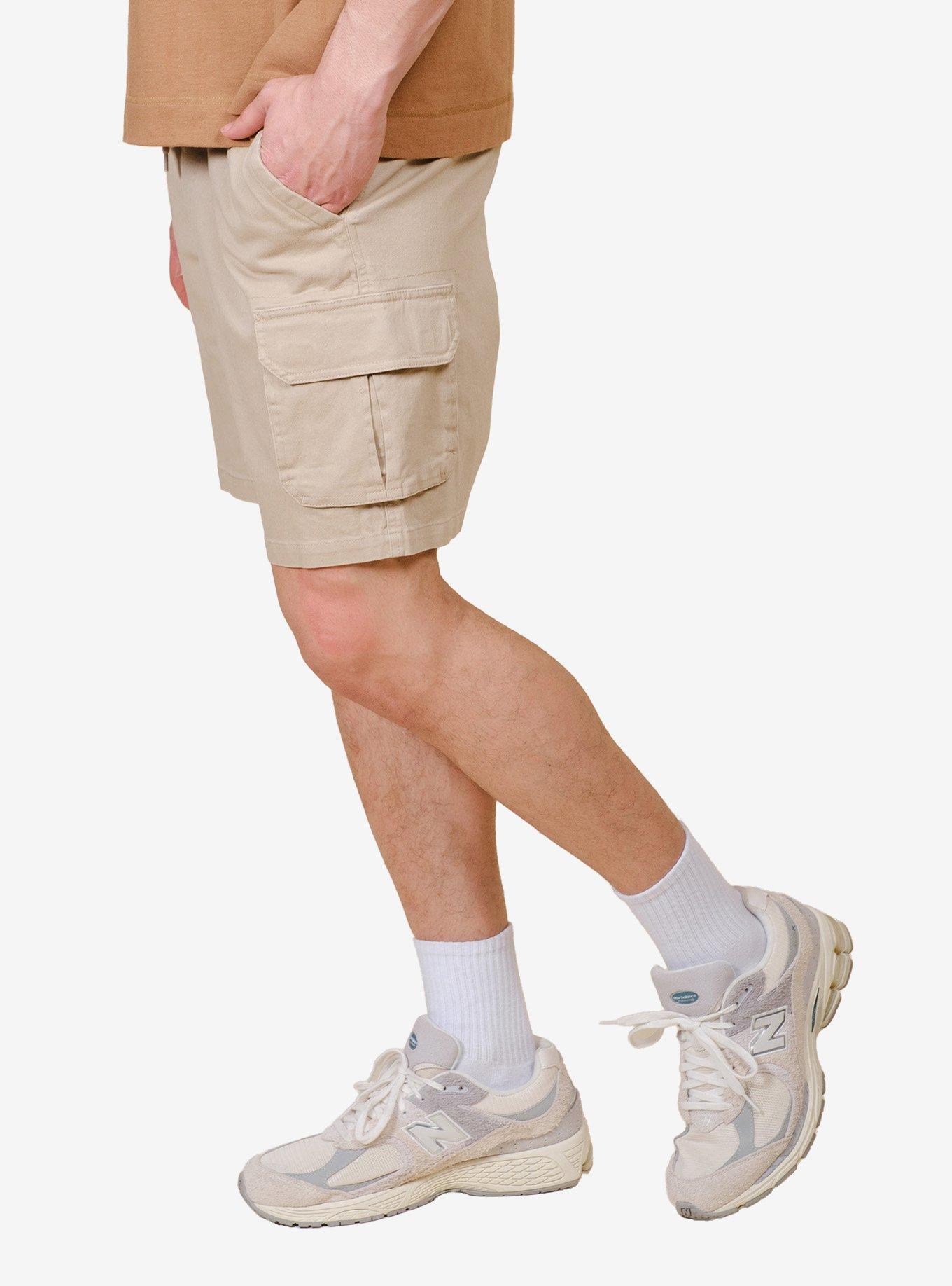 Washed Twill Cargo Short Natural, , hi-res