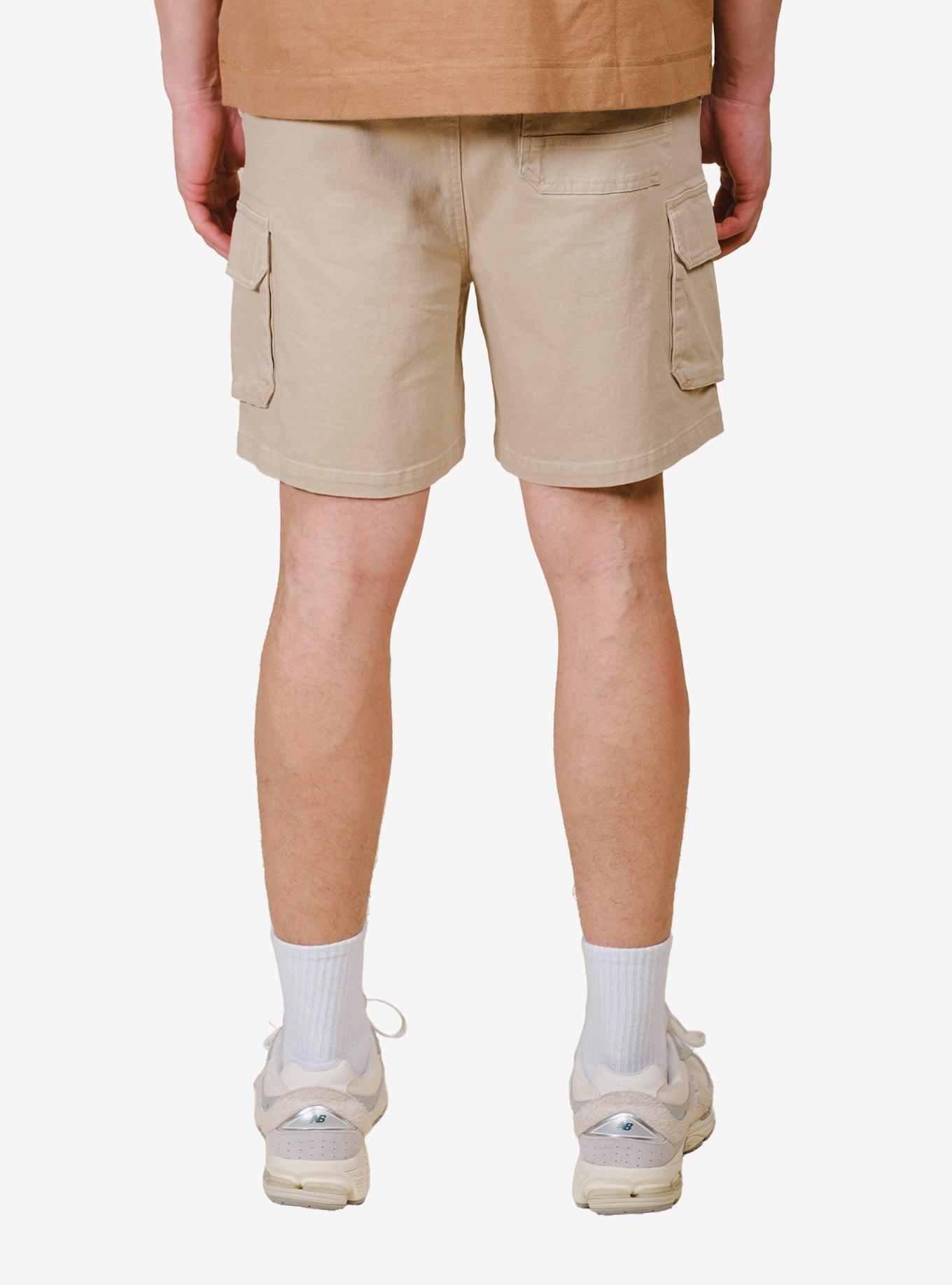 Washed Twill Cargo Short Natural, BEIGE, alternate