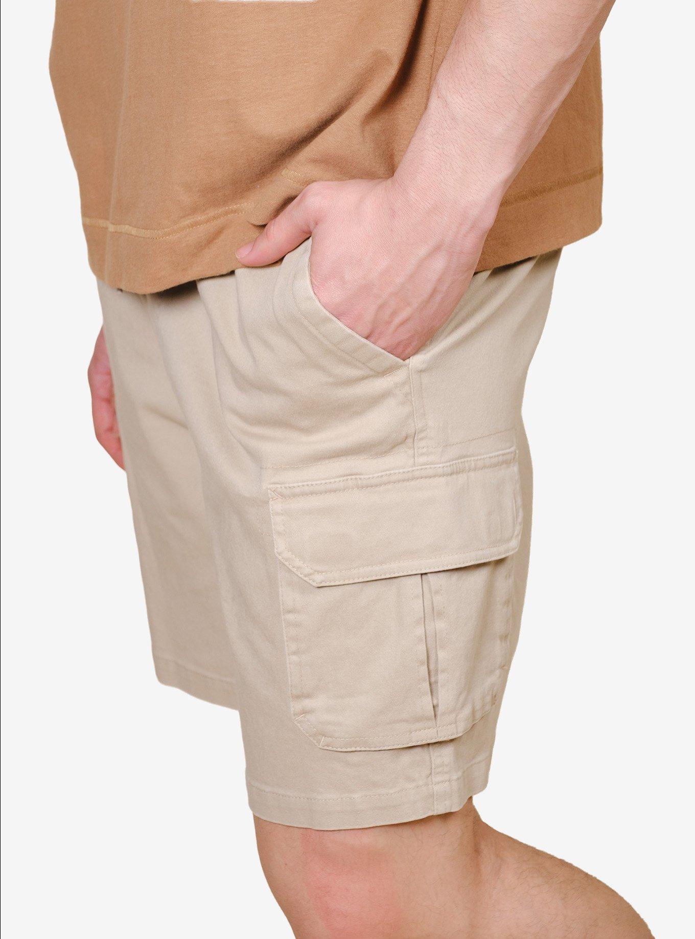 Washed Twill Cargo Short Natural, BEIGE, alternate