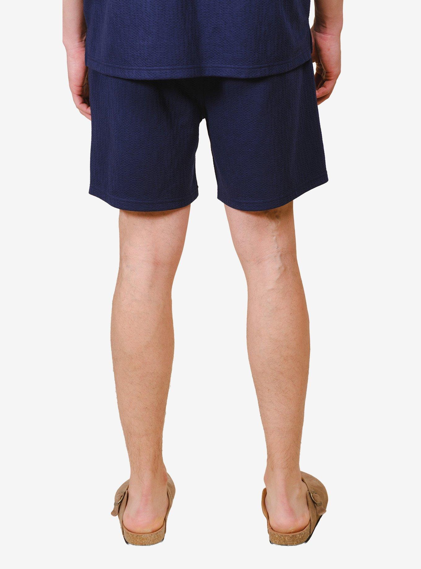 Vertical Cross Knit Short Blue, , hi-res
