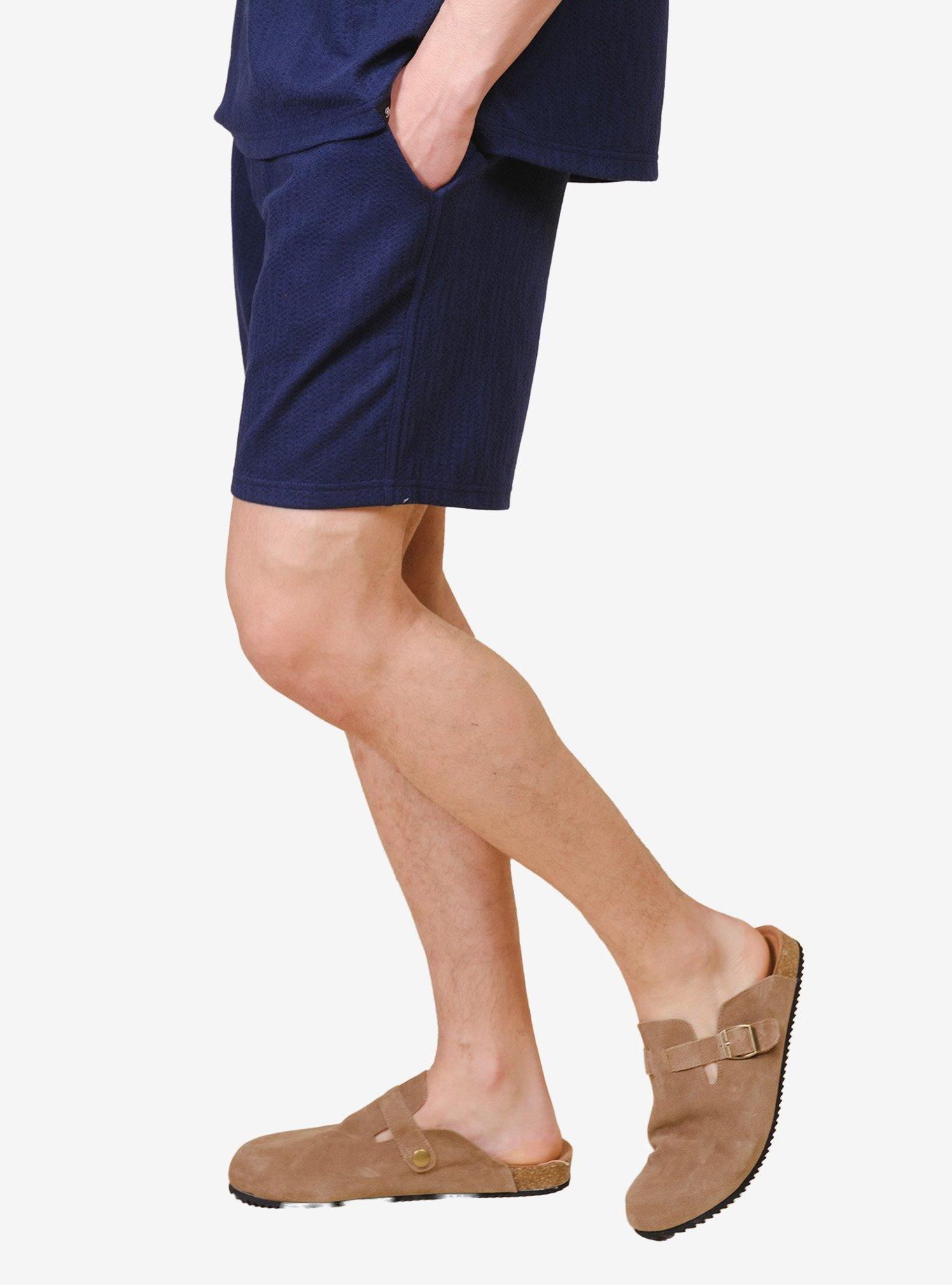 Vertical Cross Knit Short Blue, BLUE, alternate