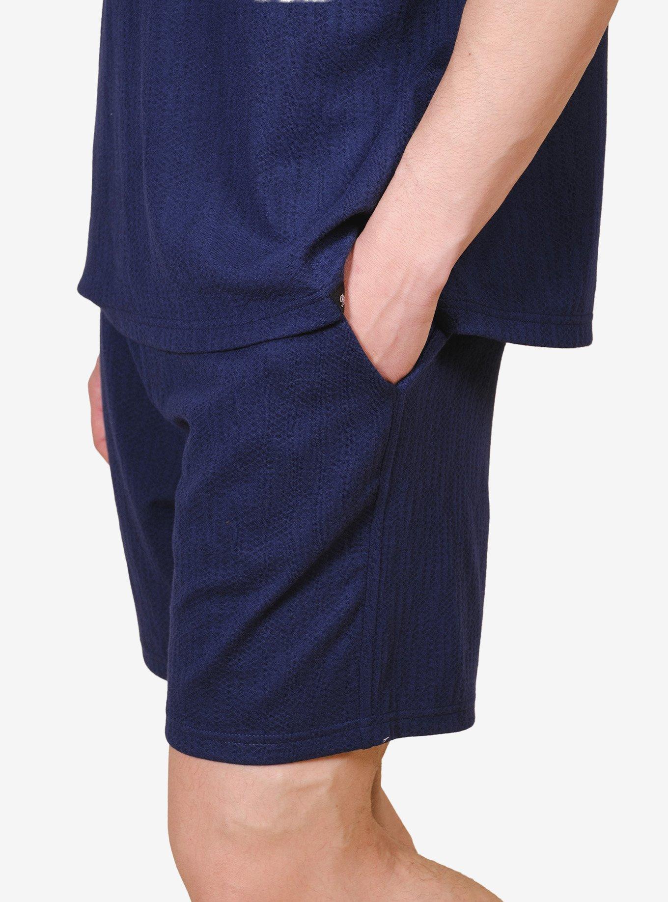 Vertical Cross Knit Short Blue, BLUE, alternate