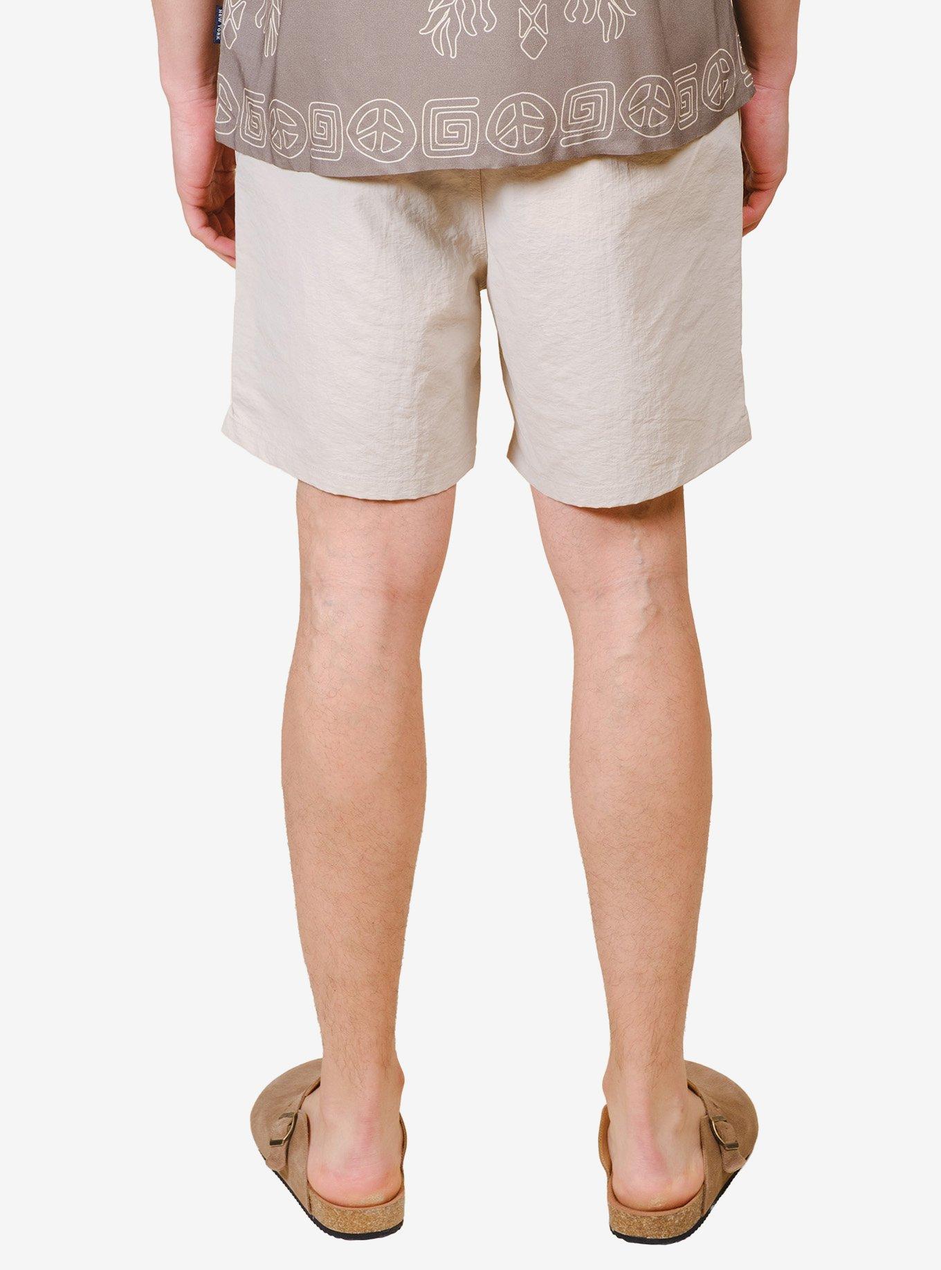 Monotone Crinkle Nylon Shorts White, , hi-res