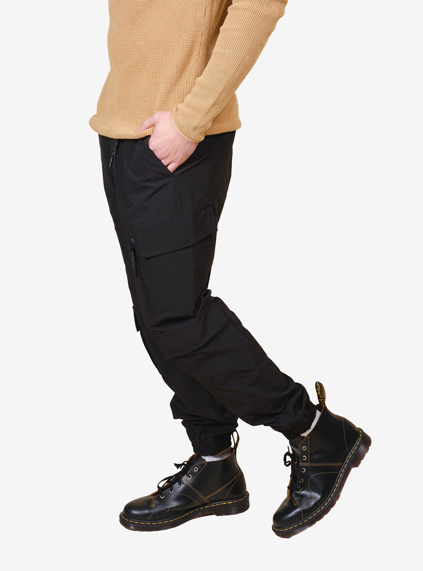 Diagonal Multi Caro Pocket Jogger Black, BLACK, alternate