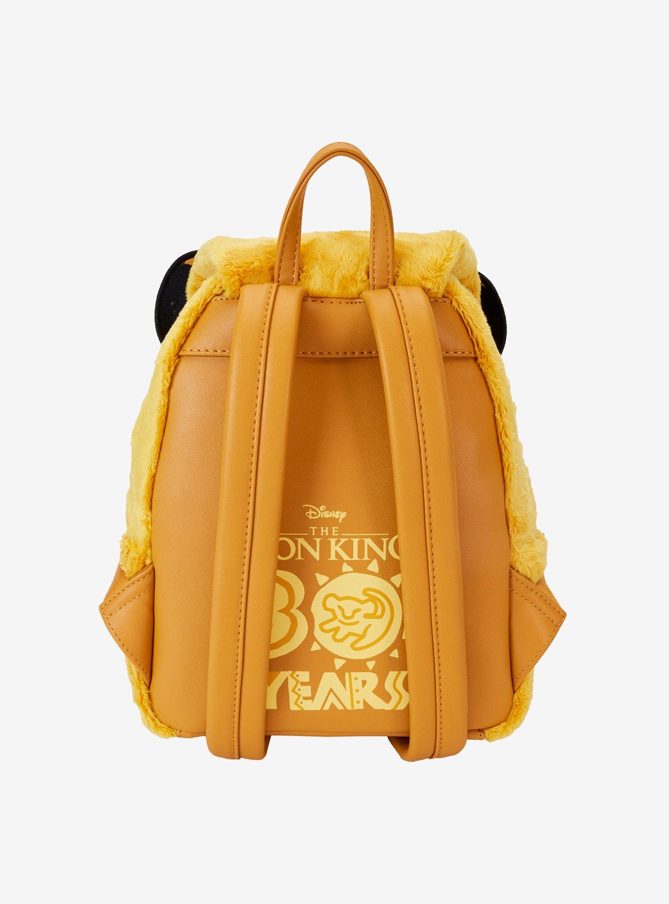 Loungefly Disney The Lion King Simba Fuzzy Figural Mini Backpack, , alternate