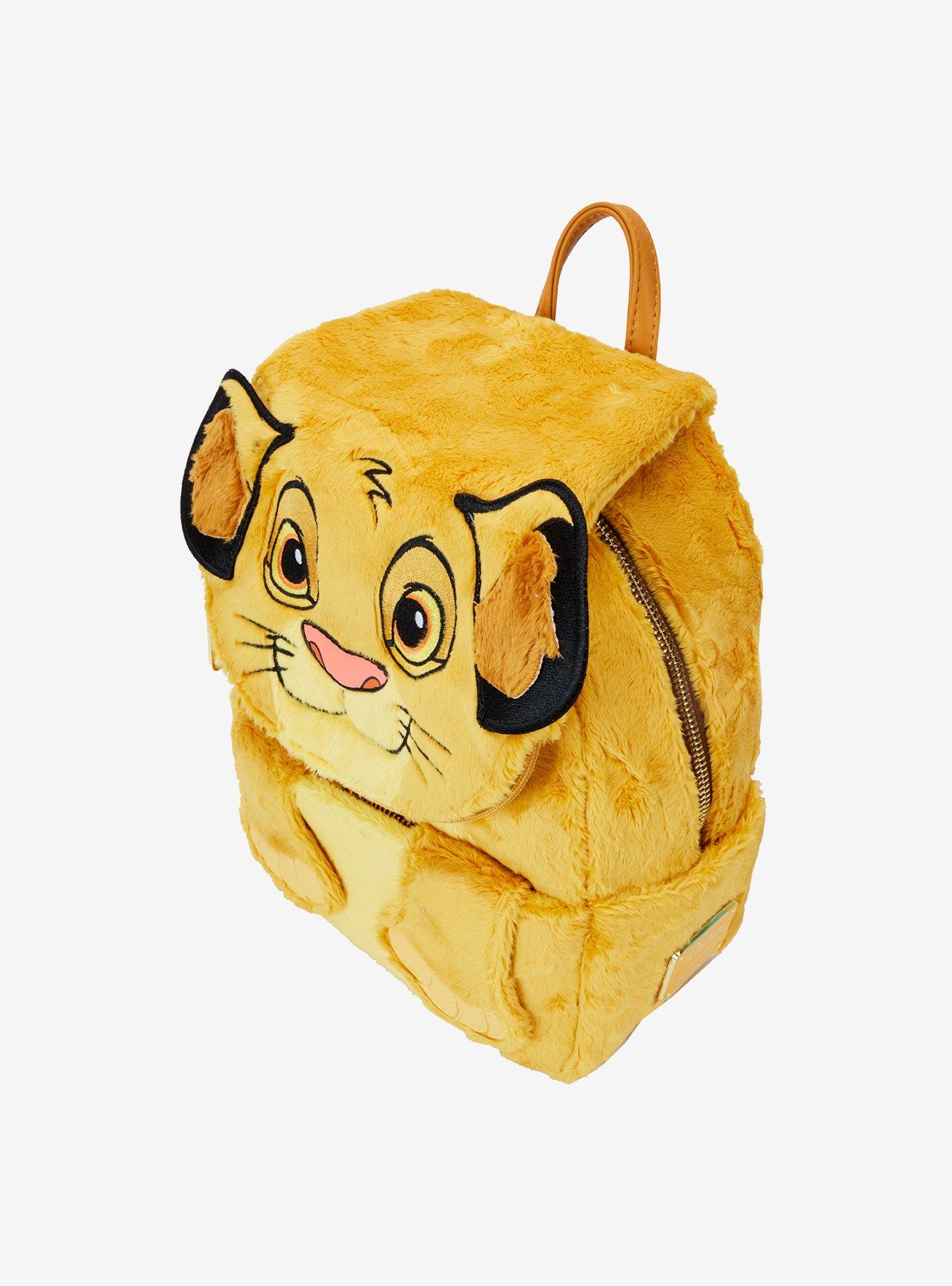 Loungefly Disney The Lion King Simba Fuzzy Figural Mini Backpack, , alternate