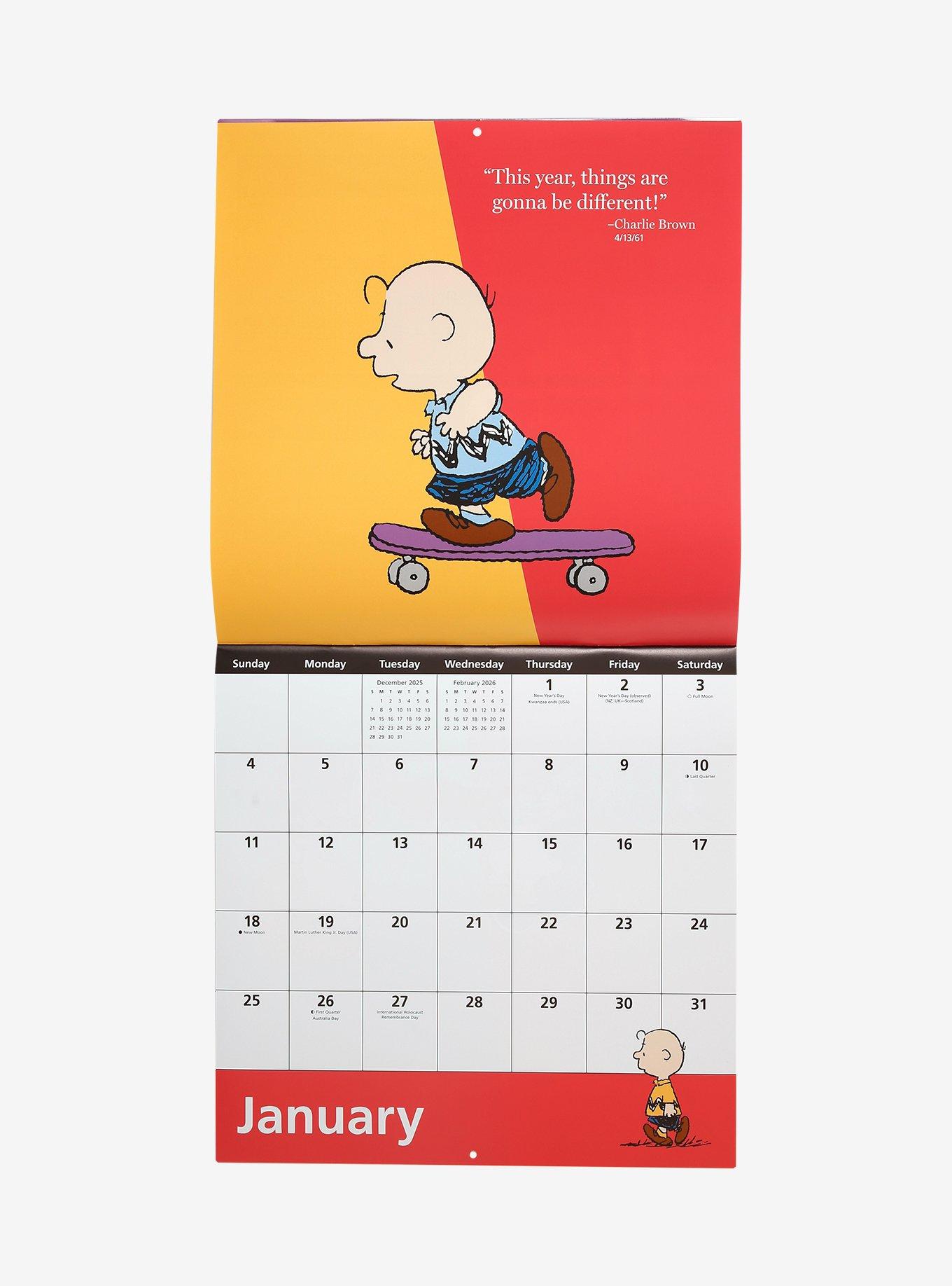 Peanuts September 2025 - December 2026 Calendar, , hi-res