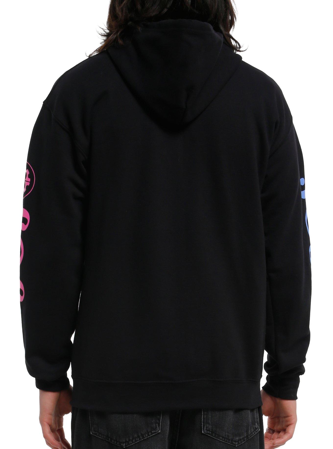 JoJo's Bizarre Adventure: Golden Wind Blue & Pink Hoodie, BLACK, alternate