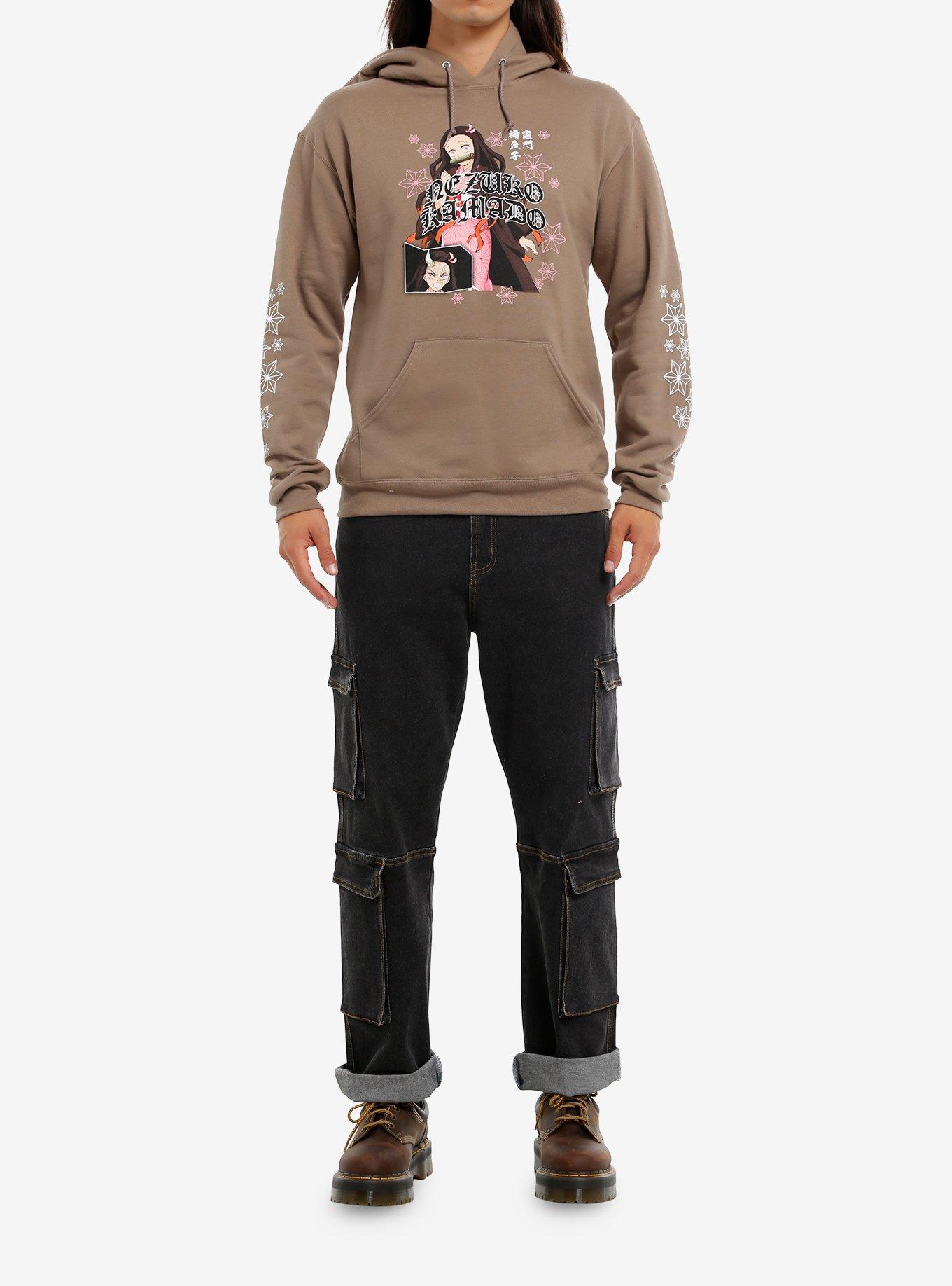 Demon Slayer: Kimetsu No Yaiba Nezuko Flower Hoodie, BLACK, alternate