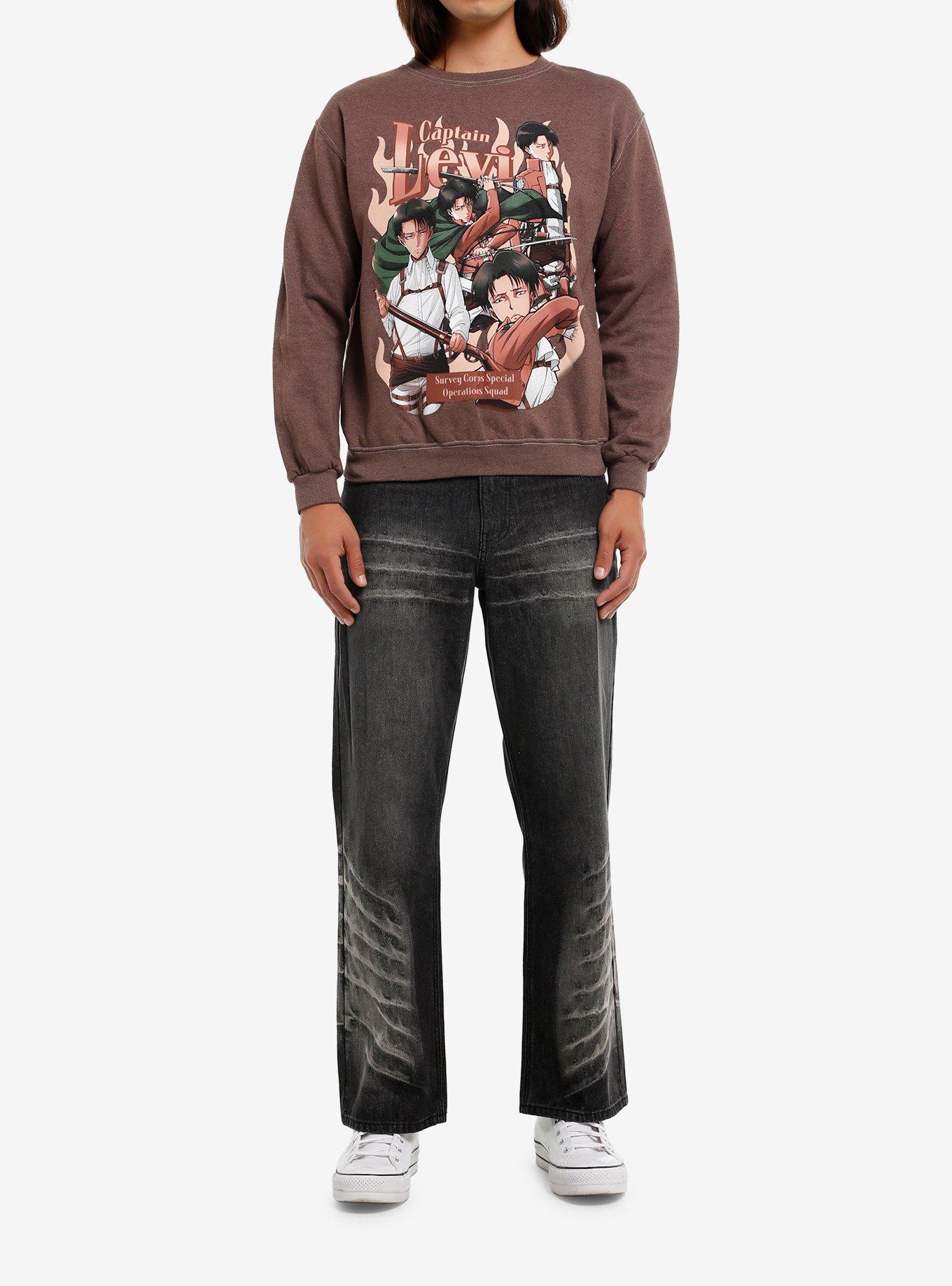 Attack On Titan Captain Levi Collage Sweatshirt, , hi-res