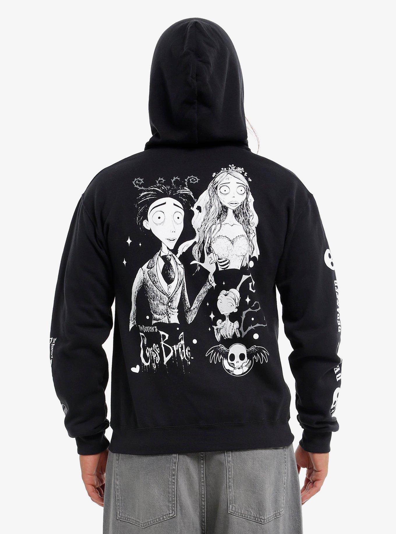 Corpse Bride Black & White Character Icons Hoodie, , hi-res