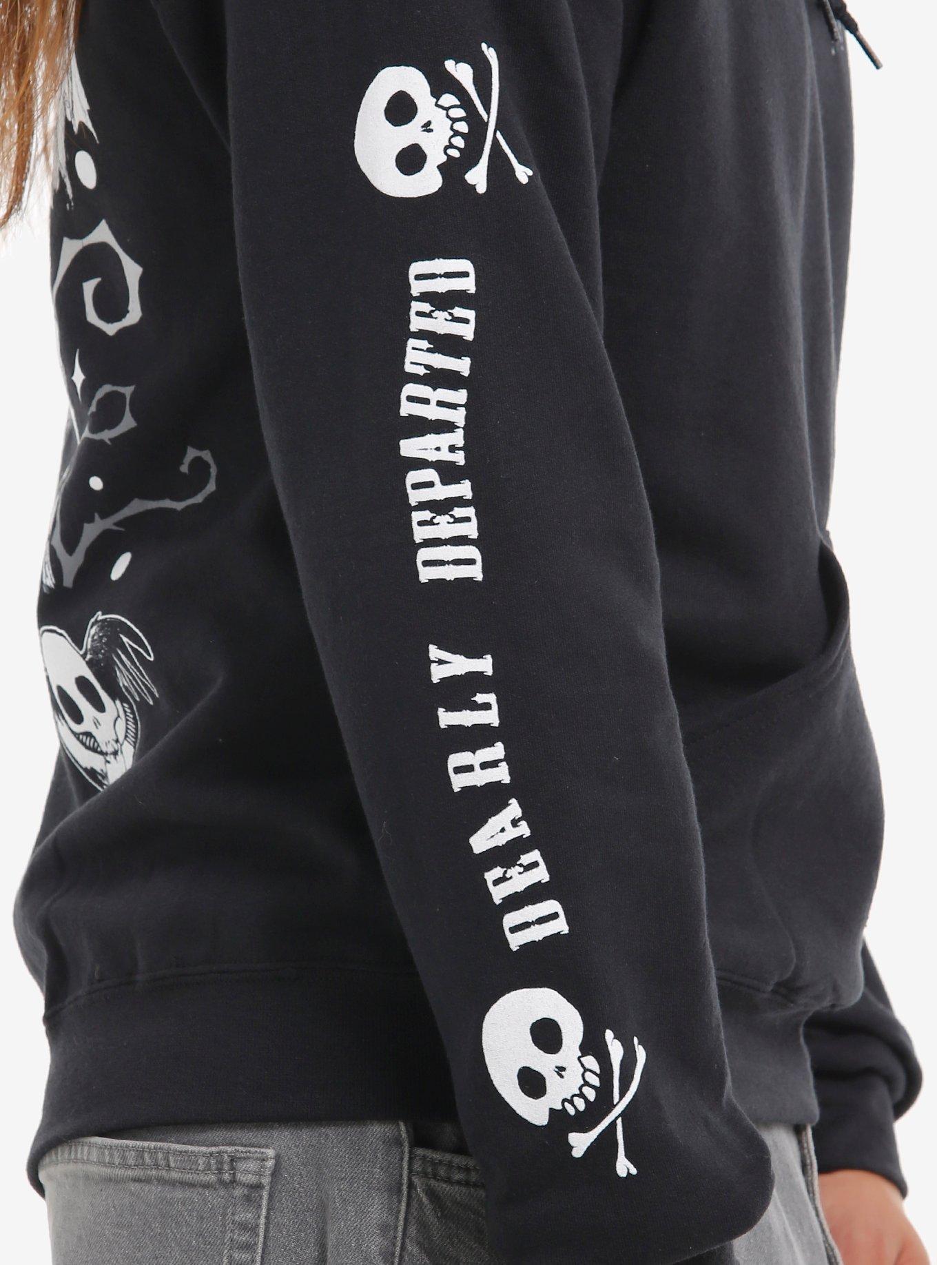 Corpse Bride Black & White Character Icons Hoodie, BLACK, alternate