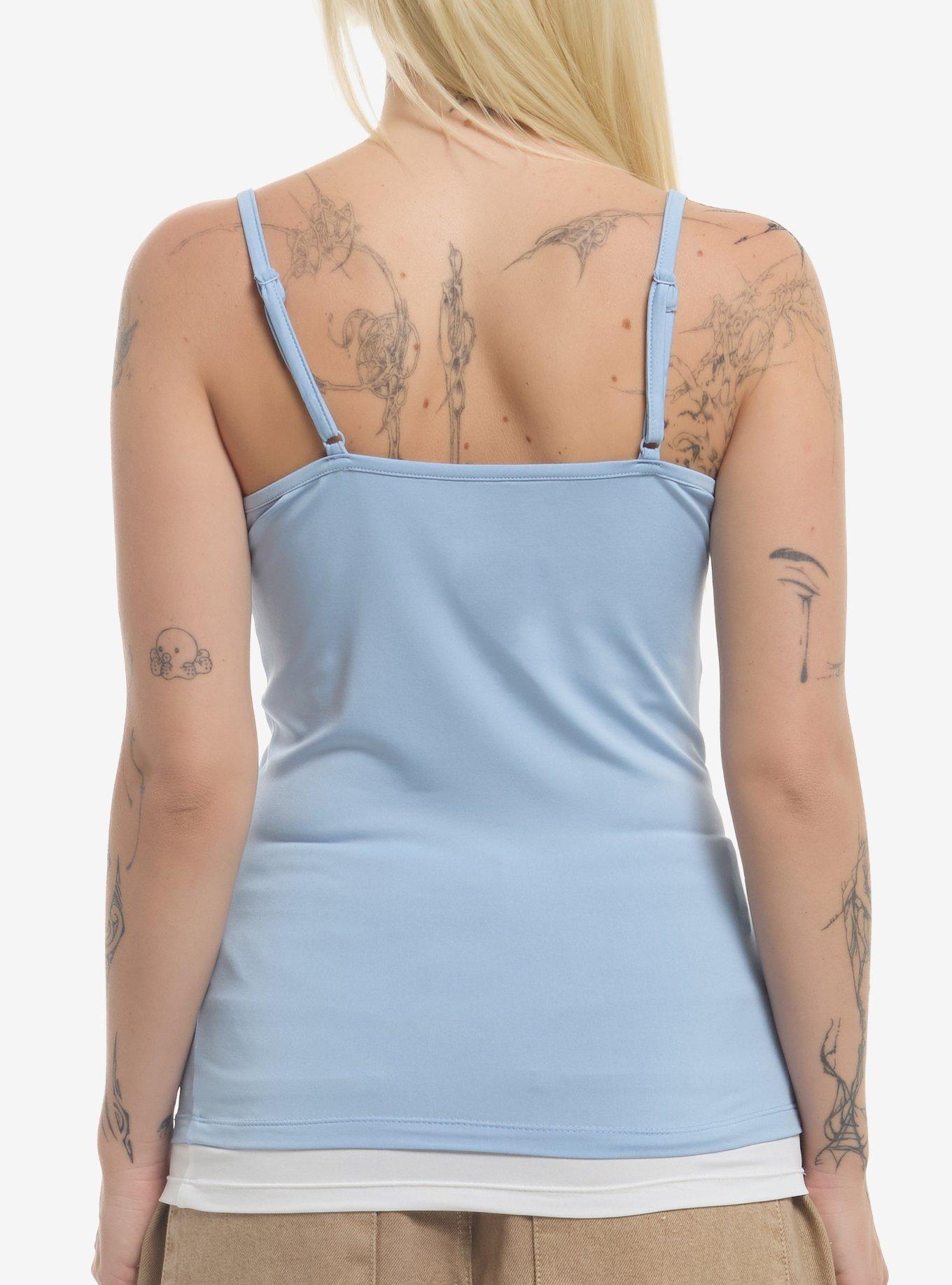 Her Universe Disney Stitch Cherry Blossom Layered Cami, BABY BLUE, alternate - view 3