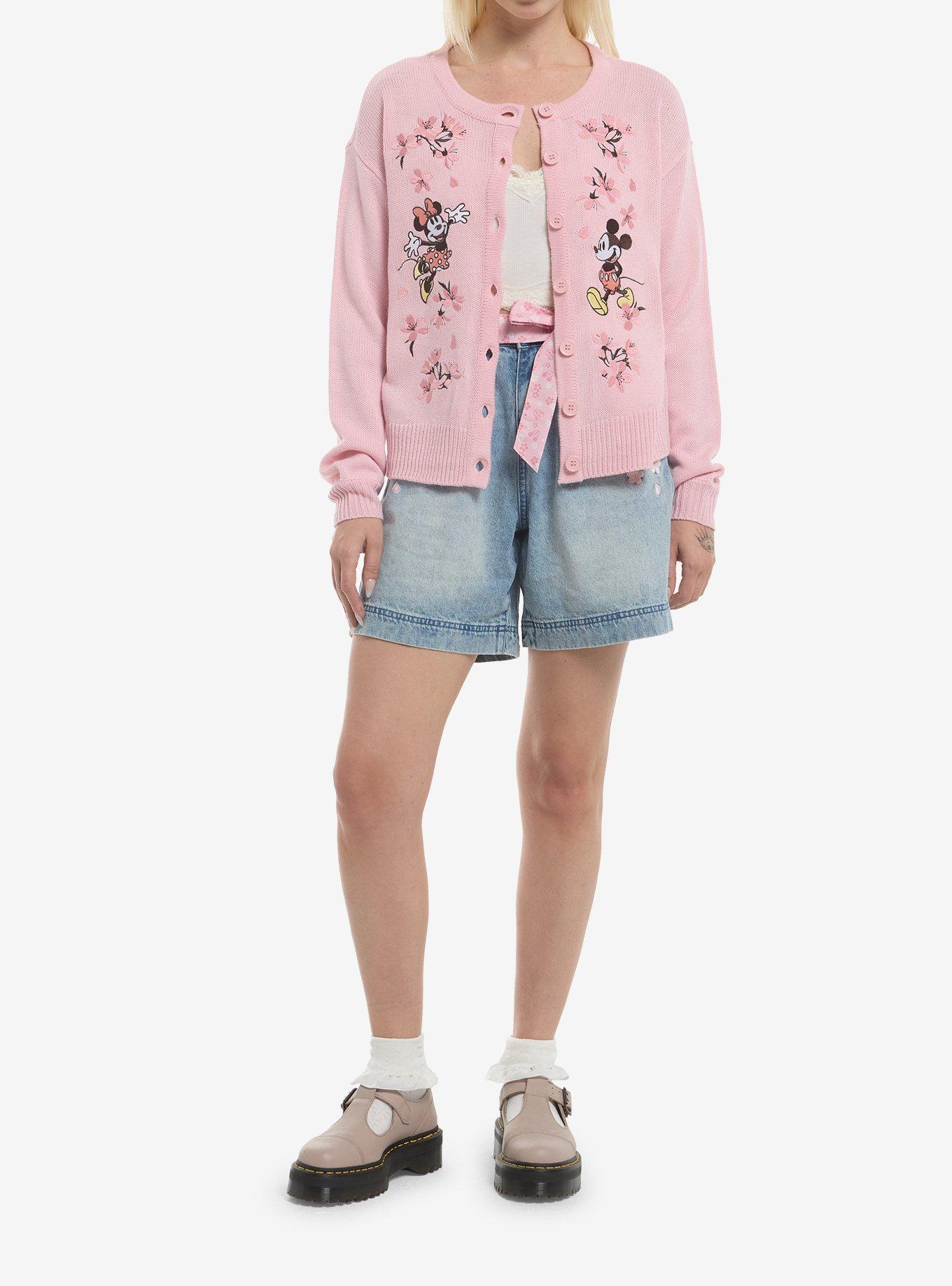 Her Universe Disney Mickey Mouse & Minnie Mouse Cherry Blossom Cardigan, , hi-res