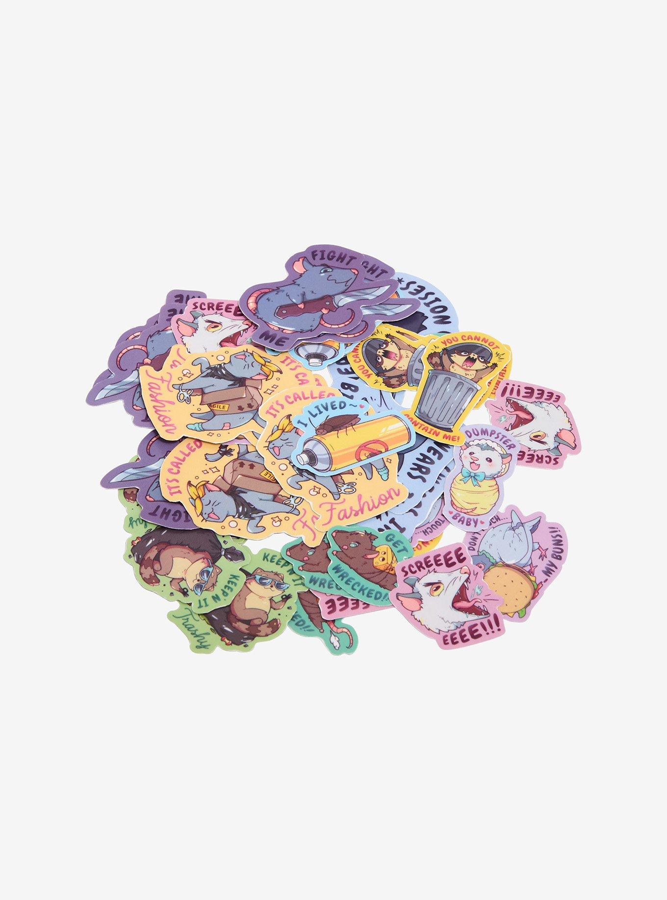 Trashy Animals Sticker Set, , hi-res
