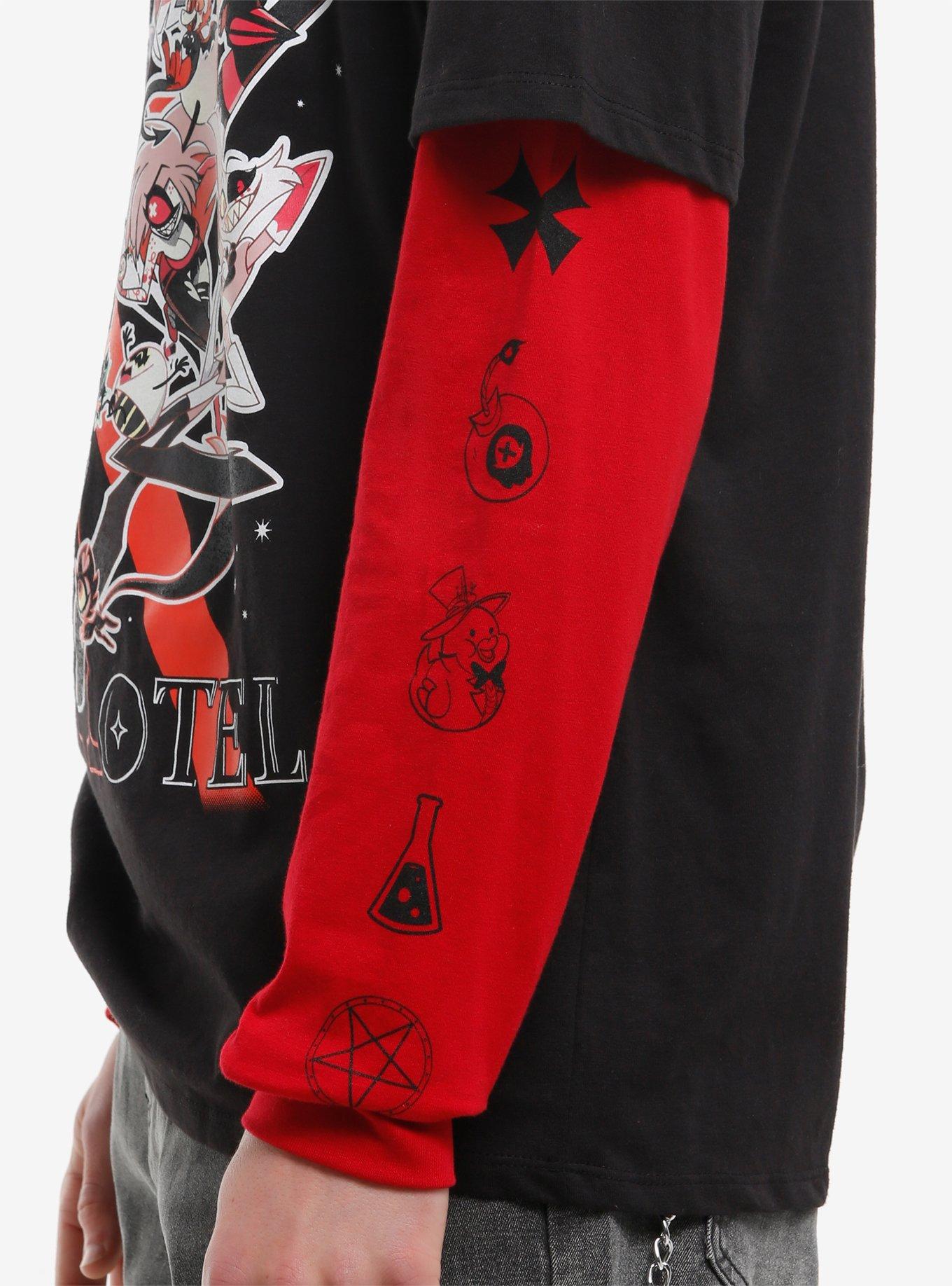 Hazbin Hotel Group Icons Twofer Long-Sleeve T-Shirt, BLACK, alternate