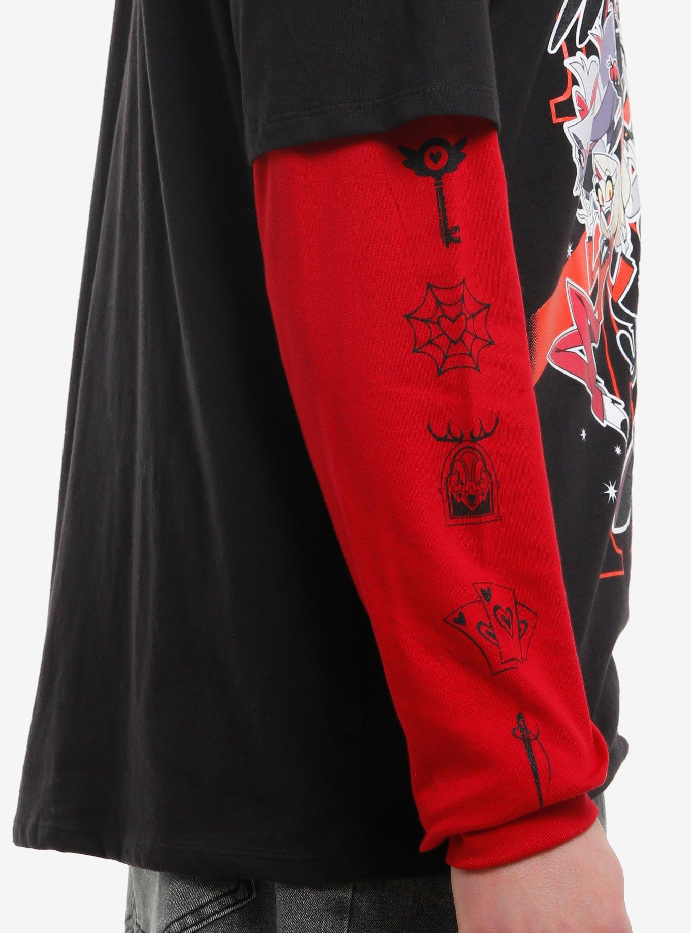 Hazbin Hotel Group Icons Twofer Long-Sleeve T-Shirt, BLACK, alternate