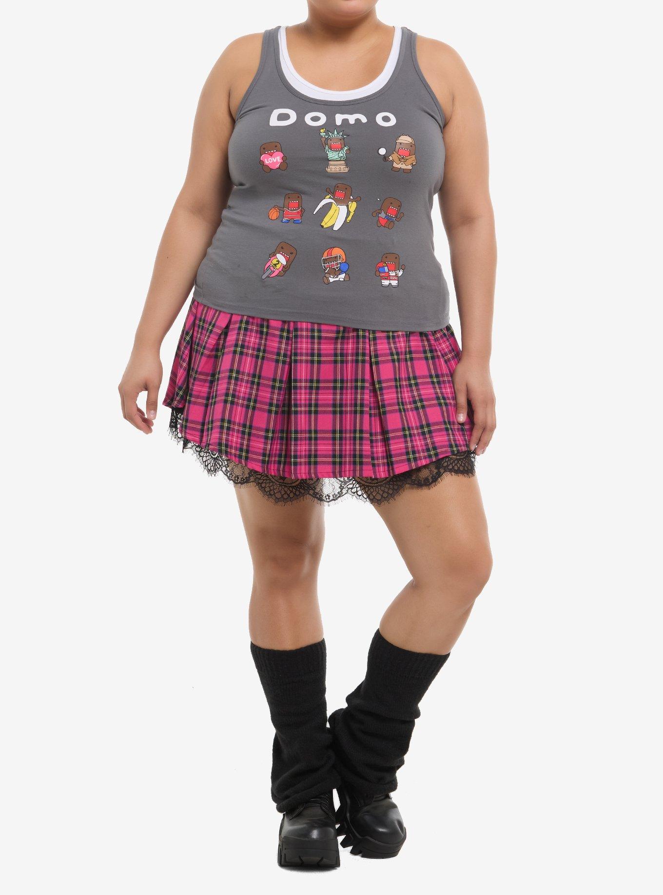 Domo Grid Two-Tone Tank Top Plus Size, , hi-res