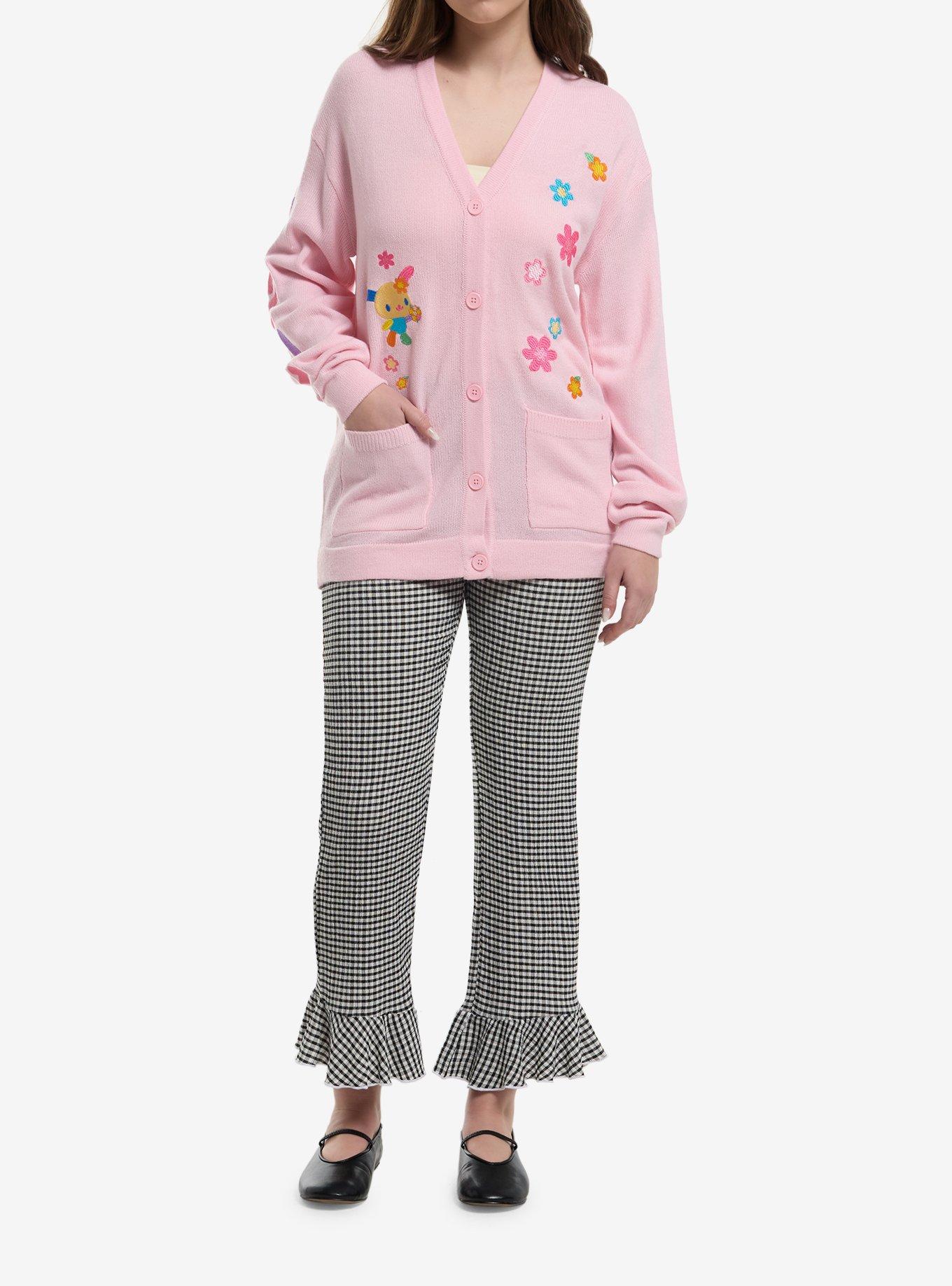 U*SA*HA*NA Pink Flower Girls Cardigan, , hi-res