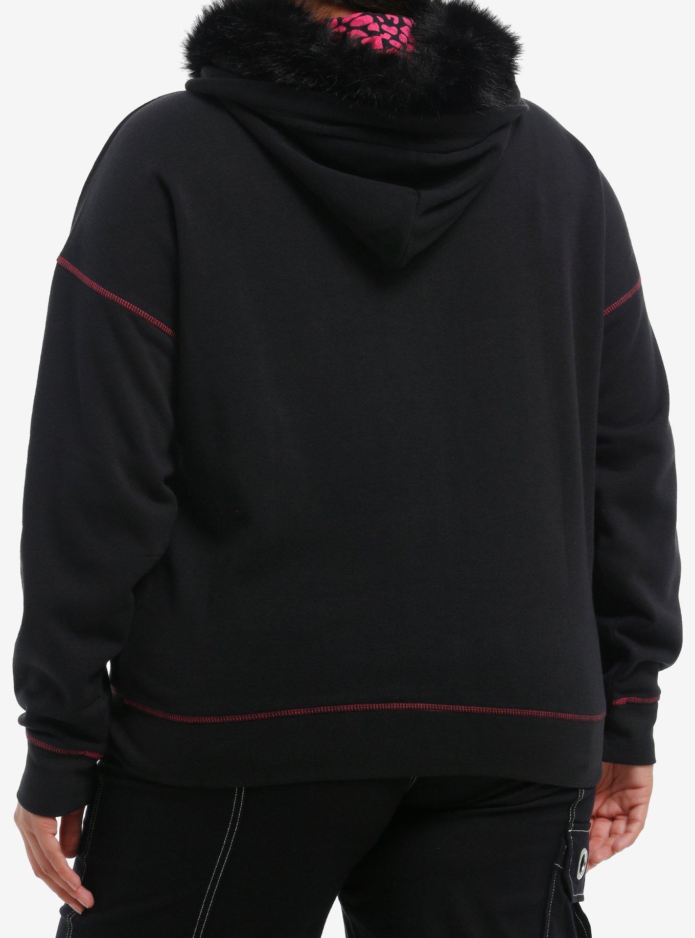 Monster High Fur Trim Girls Hoodie Plus Size, , hi-res