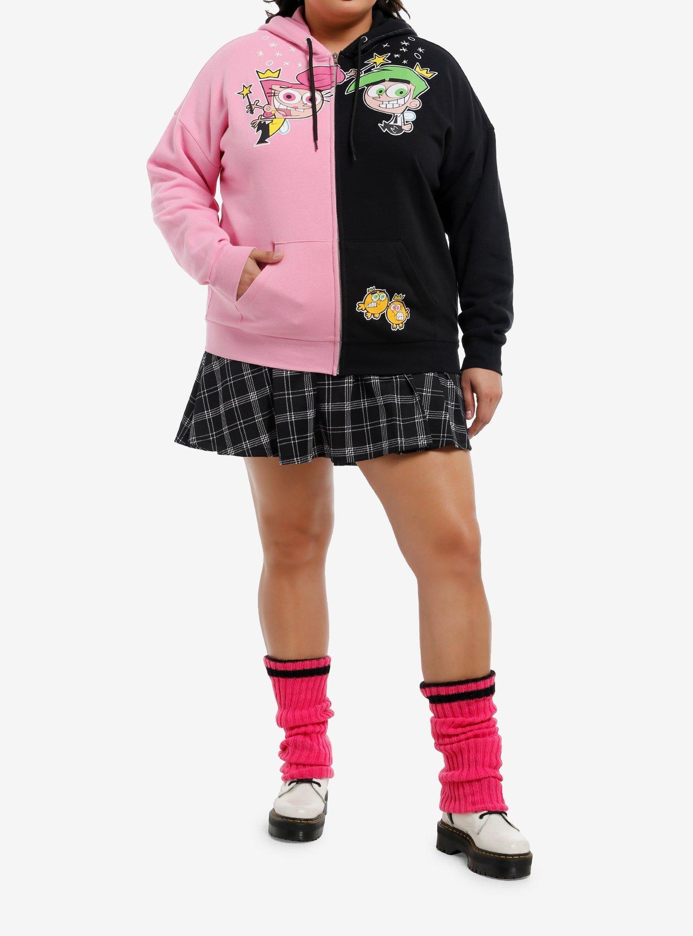 The Fairly OddParents Cosmo & Wanda Split Hoodie Plus Size, MULTI, alternate