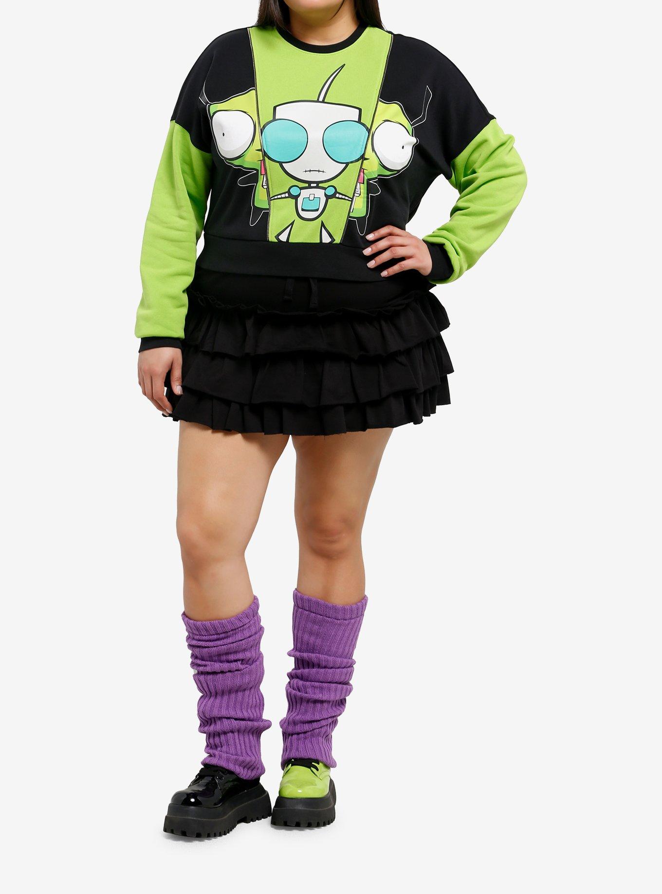 Invader Zim GIR Split Girls Sweatshirt Plus Size, , hi-res