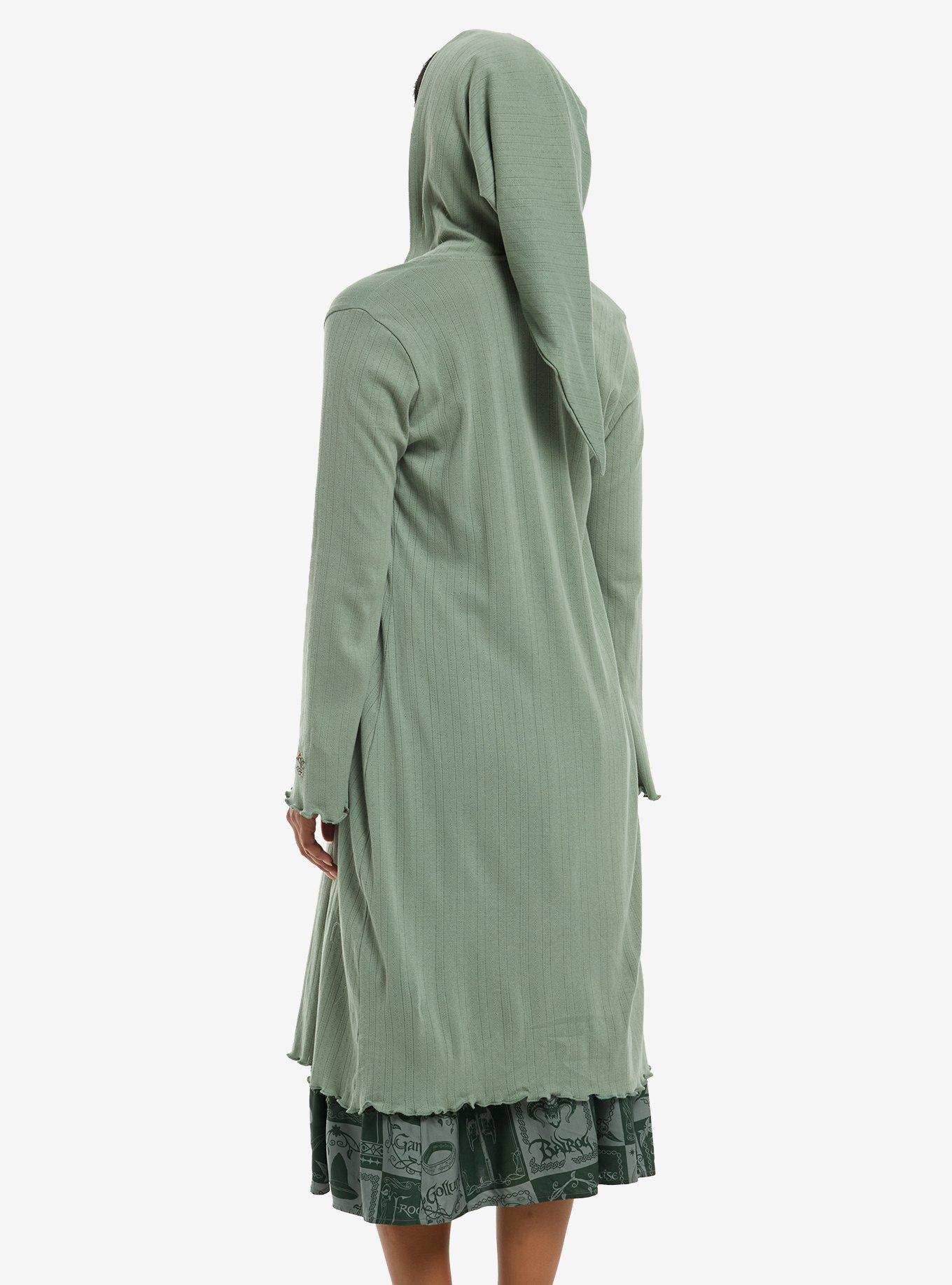 The Lord Of The Rings Foliage Hoodie Midi Girls Cardigan, MULTI, alternate