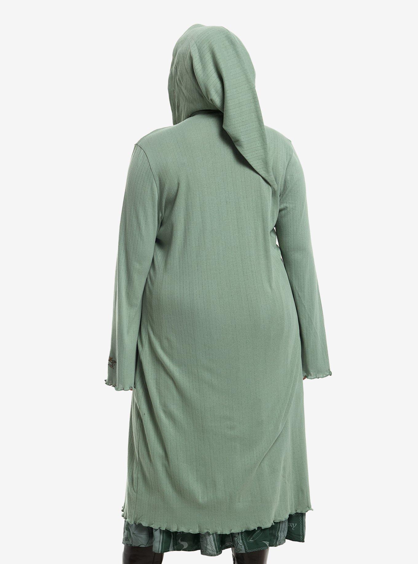 The Lord Of The Rings Foliage Hoodie Midi Girls Cardigan Plus Size, , hi-res