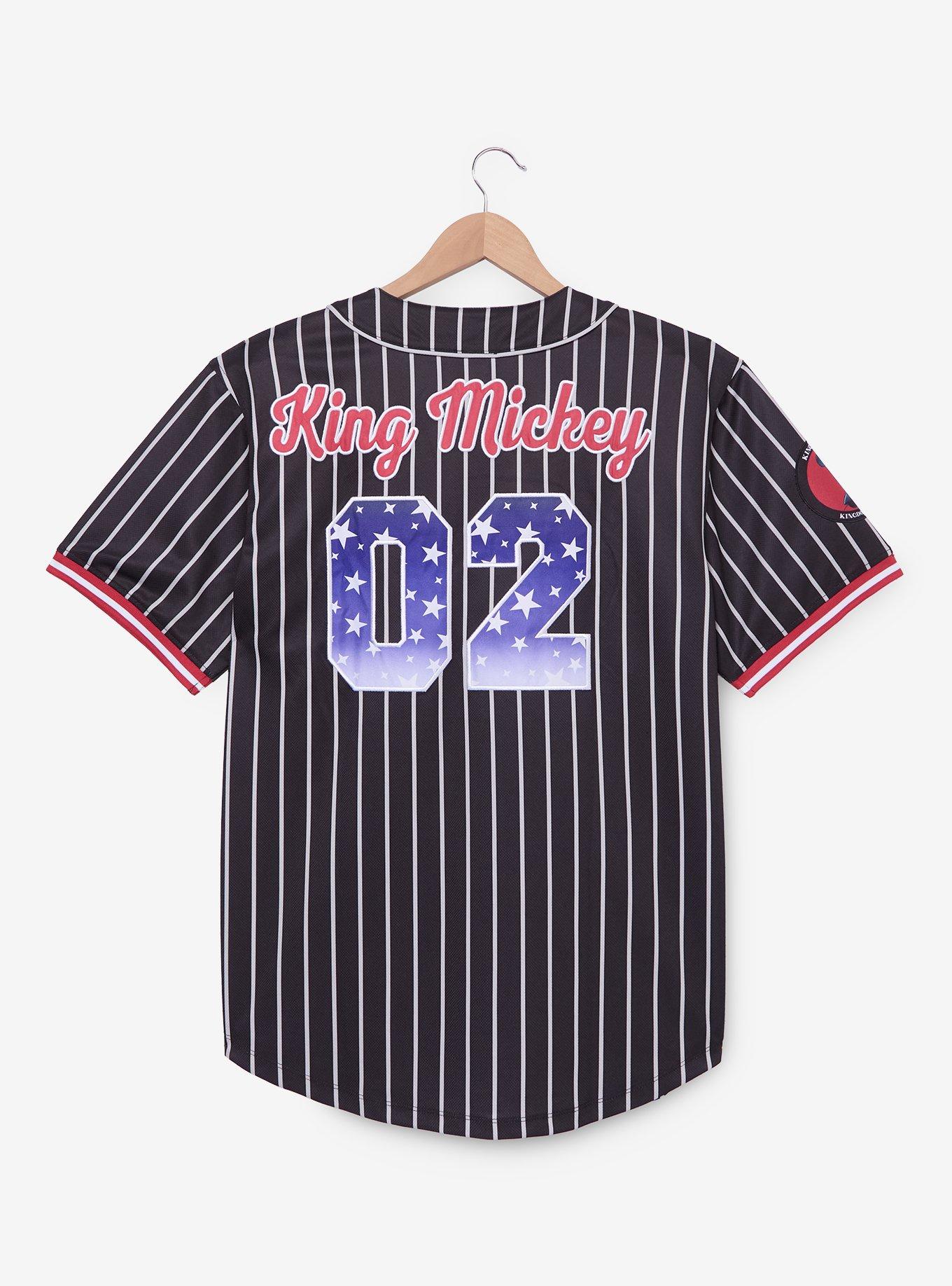 Disney Kingdom Hearts King Mickey Striped Baseball Jersey - BoxLunch Exclusive, , hi-res