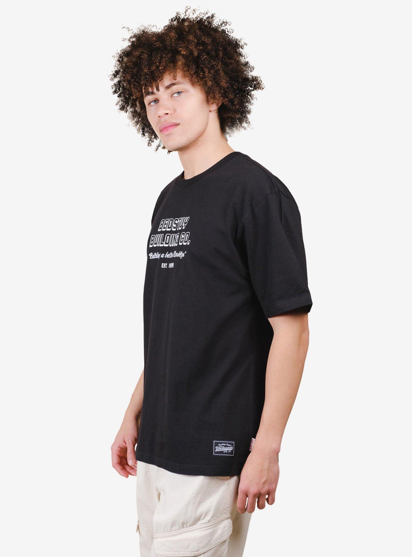 Premium Heavy Weight Bedstuy Building Tee Black, BLACK, alternate