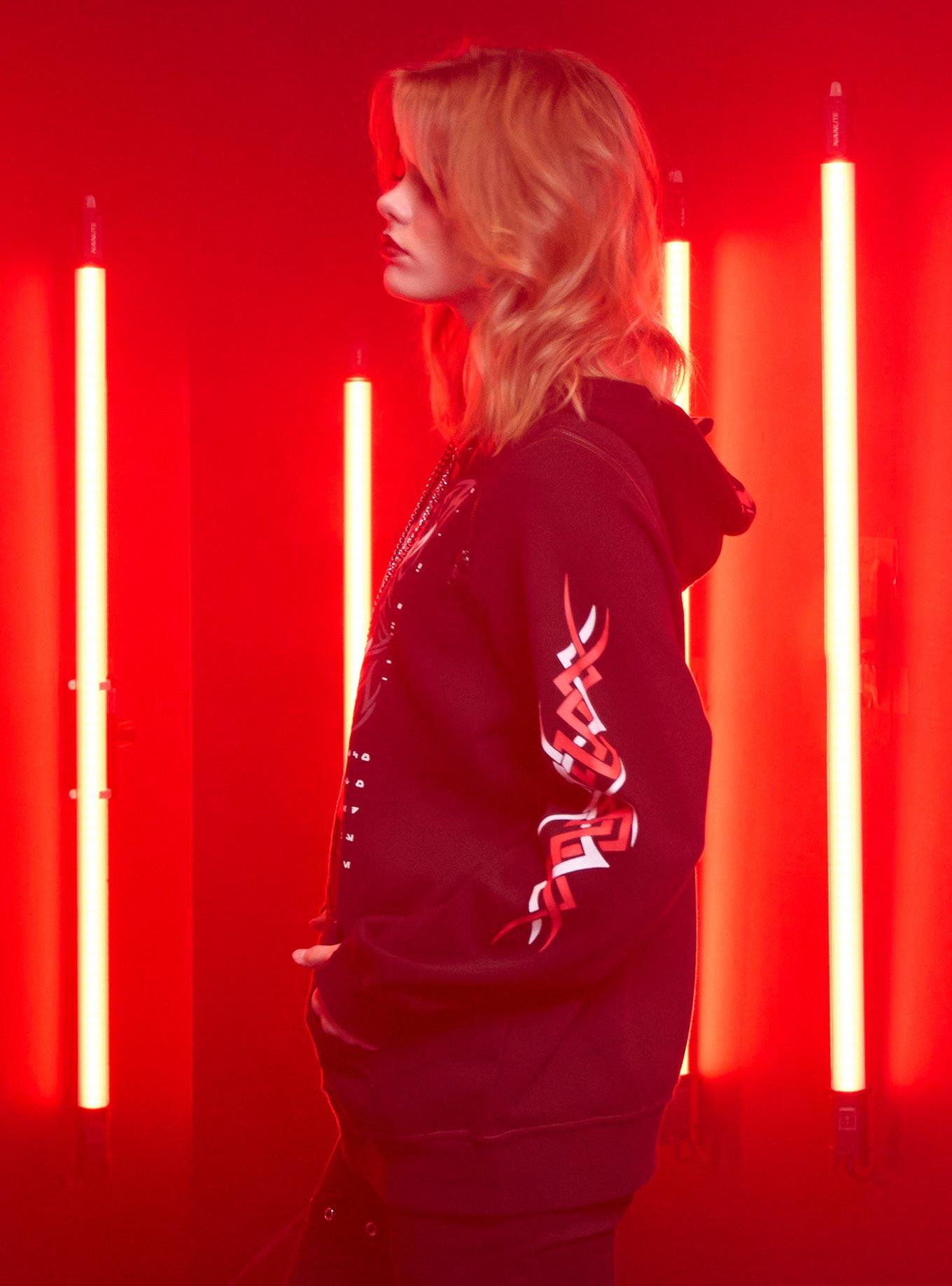 Her Universe Star Wars: Maul - Shadow Lord Portrait Oversized Cold-Shoulder Hoodie, MULTI, alternate - view 5