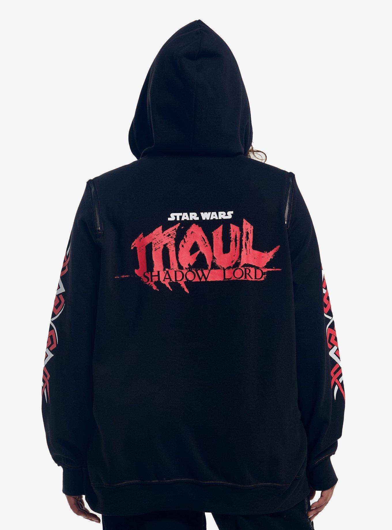 Her Universe Star Wars: Maul - Shadow Lord Portrait Oversized Cold-Shoulder Hoodie Plus Size, , hi-res