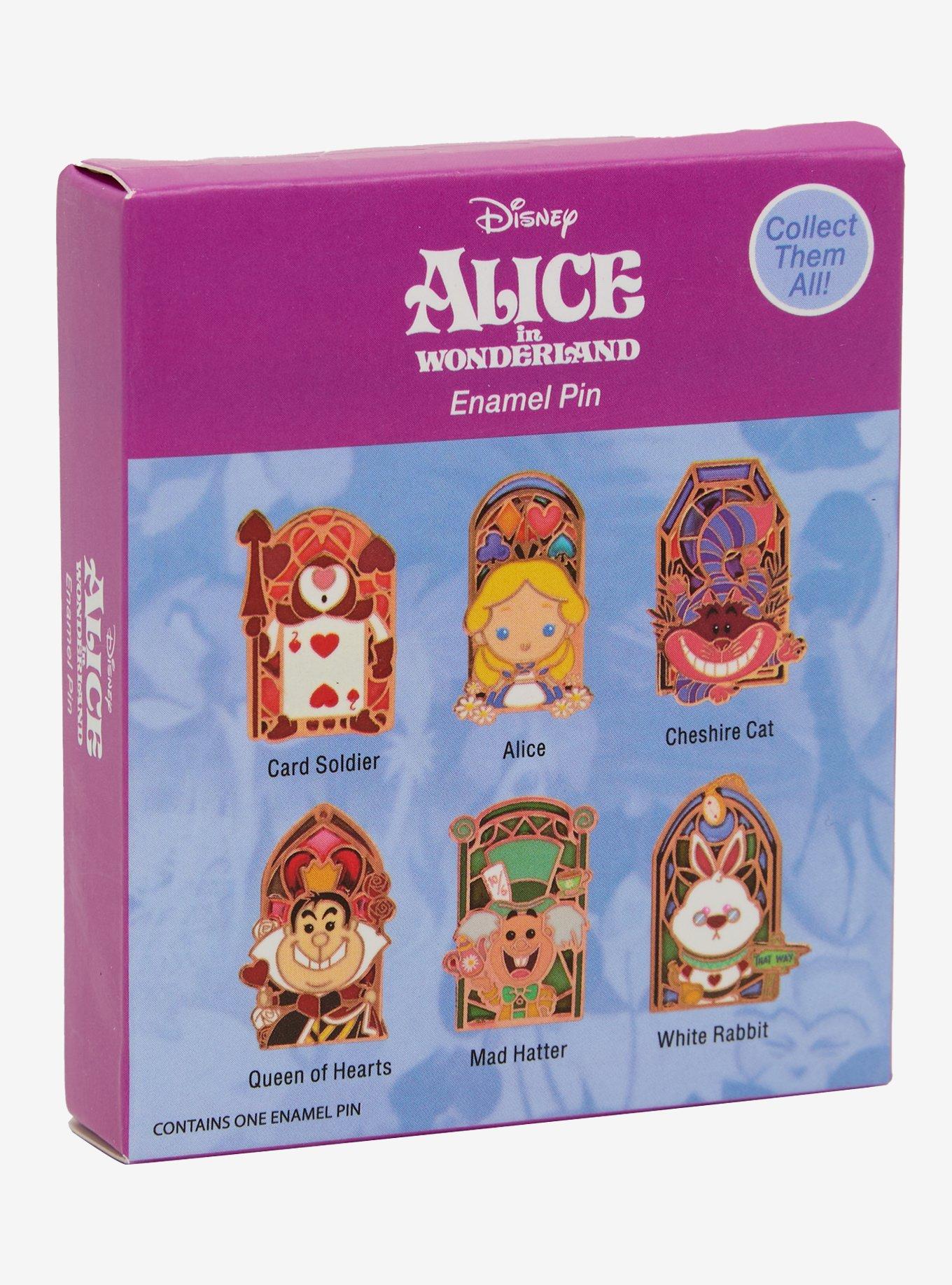 Disney Alice In Wonderland Stained Glass Blind Box Enamel Pin Hot Topic Exclusive, , hi-res
