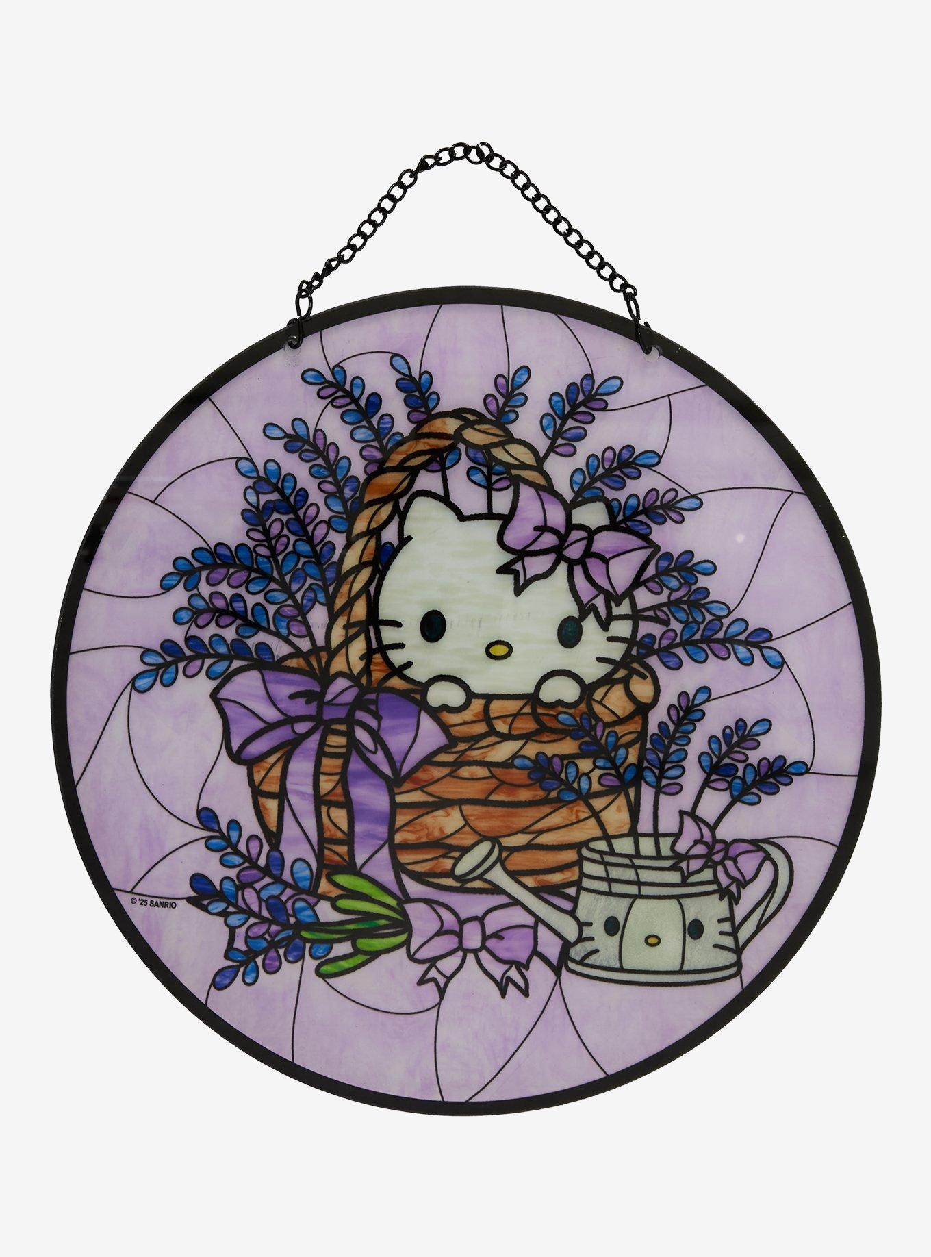 Sanrio Hello Kitty Lavender Stained Glass Wall Art &mdash; BoxLunch Exclusive, , hi-res