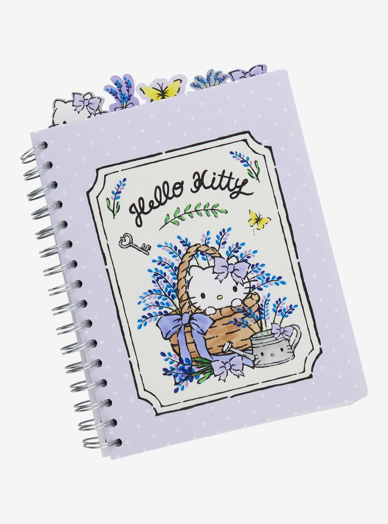 Sanrio Hello Kitty Lavender Basket Figural Tab Journal - BoxLunch Exclusive, , hi-res