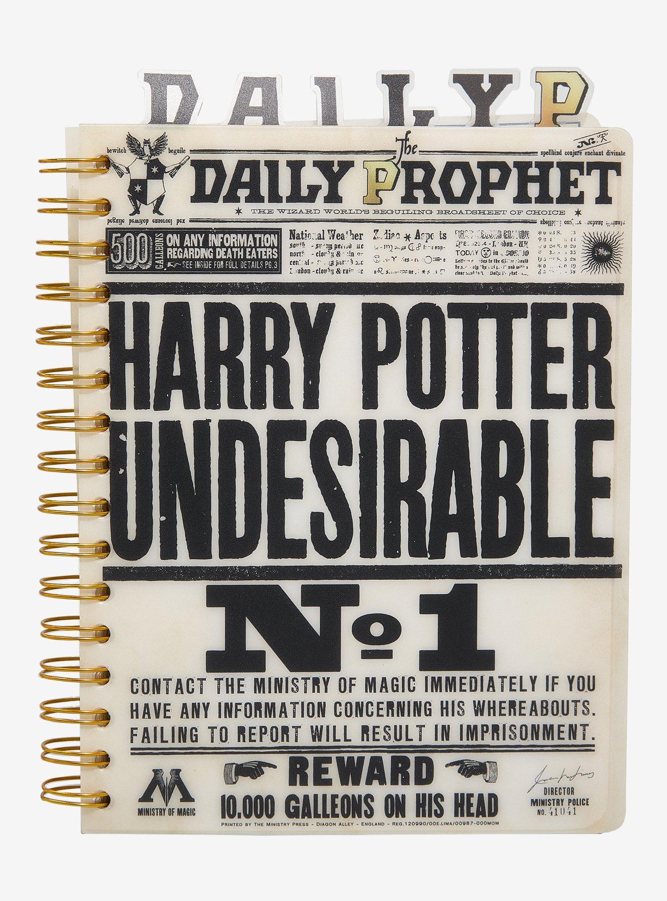 Harry Potter Daily Prophet Undesirable No. 1 Tab Journal - BoxLunch Exclusive, , hi-res