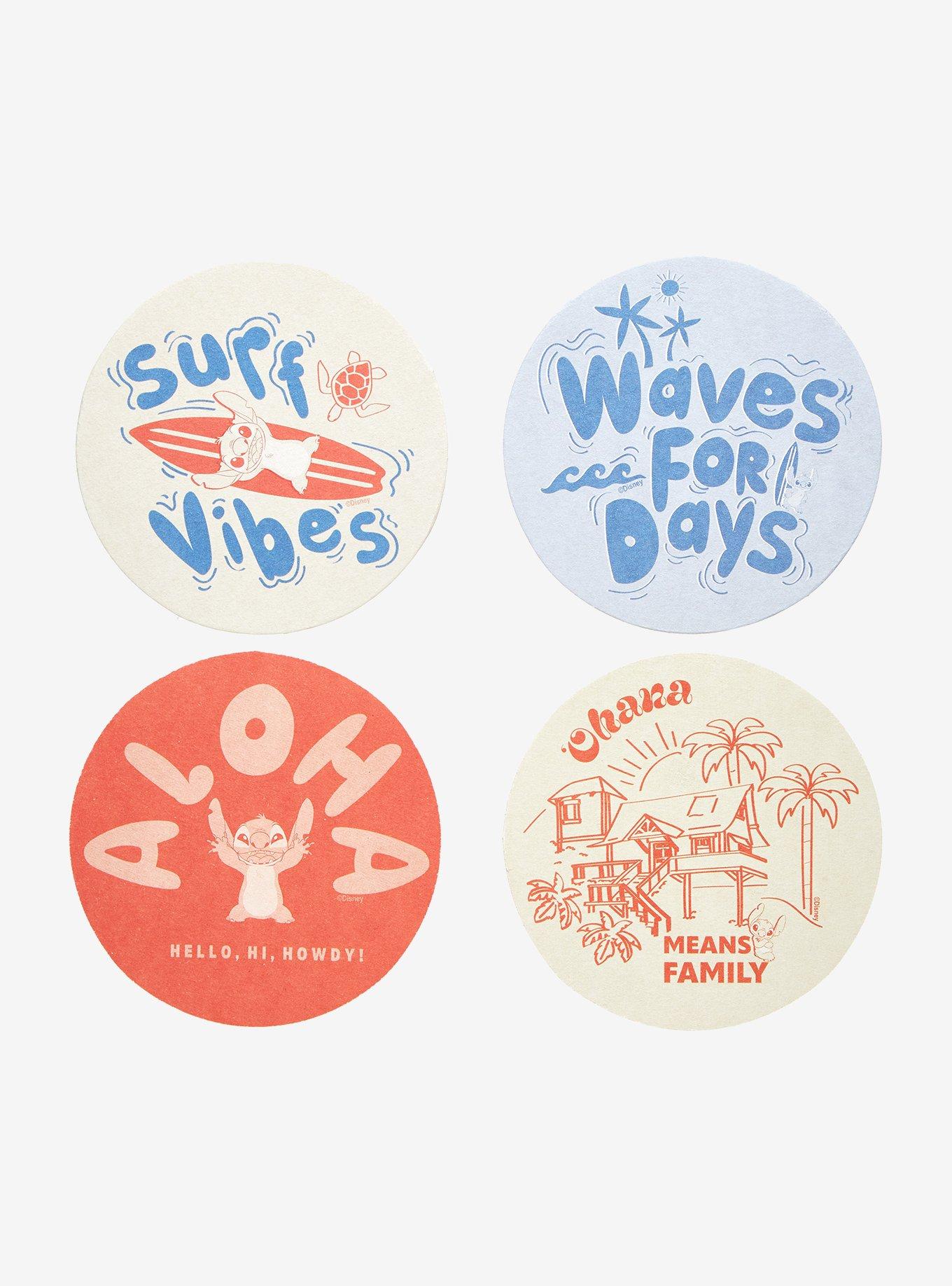 Disney Lilo & Stitch Tonal Icons Coaster Set - BoxLunch Exclusive, , hi-res