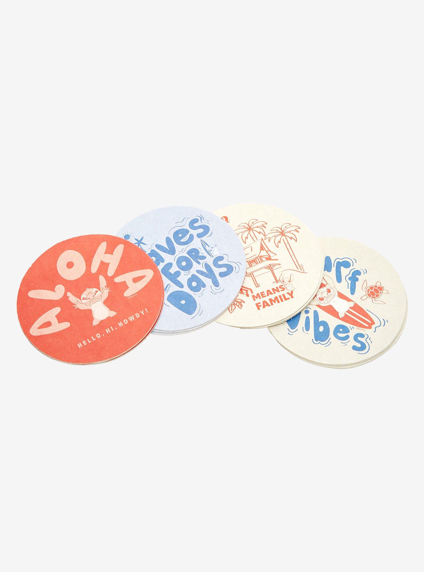 Disney Lilo & Stitch Tonal Icons Coaster Set - BoxLunch Exclusive, , alternate