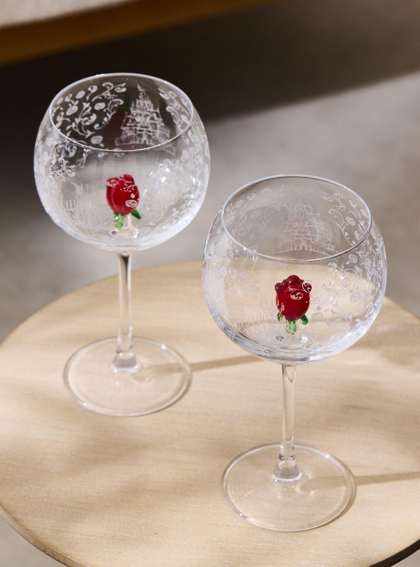 Disney Beauty and The Beast Roses Wine Glass Set - BoxLunch Exclusive, , alternate - view 3