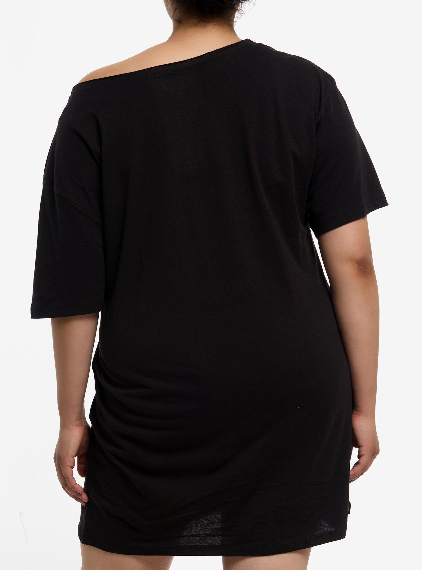 Kuromi Off-Shoulder T-Shirt Dress Plus Size, MULTI, alternate