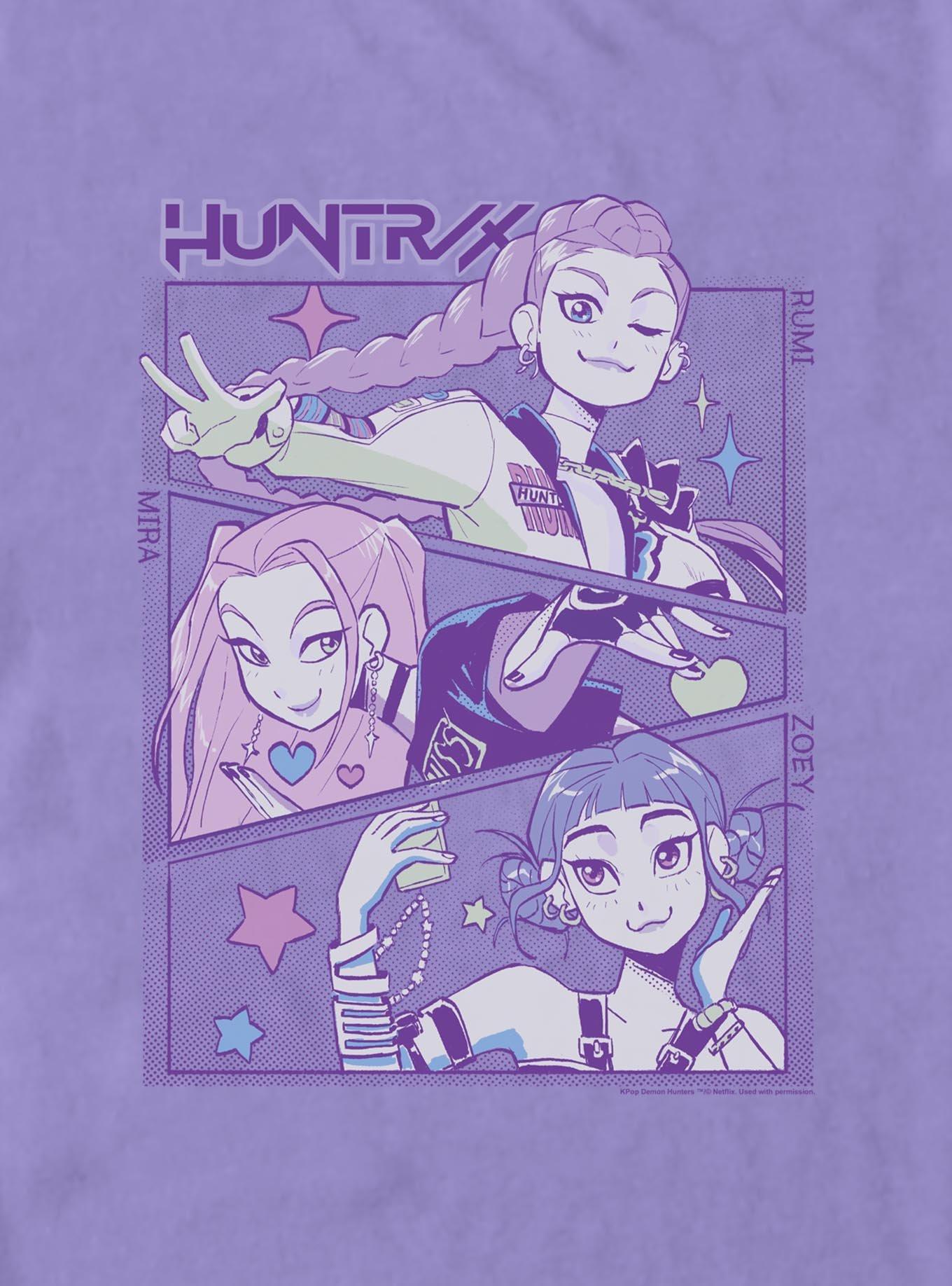 KPop Demon Hunters Huntrix Group Panels Garment Dye T-Shirt, , hi-res