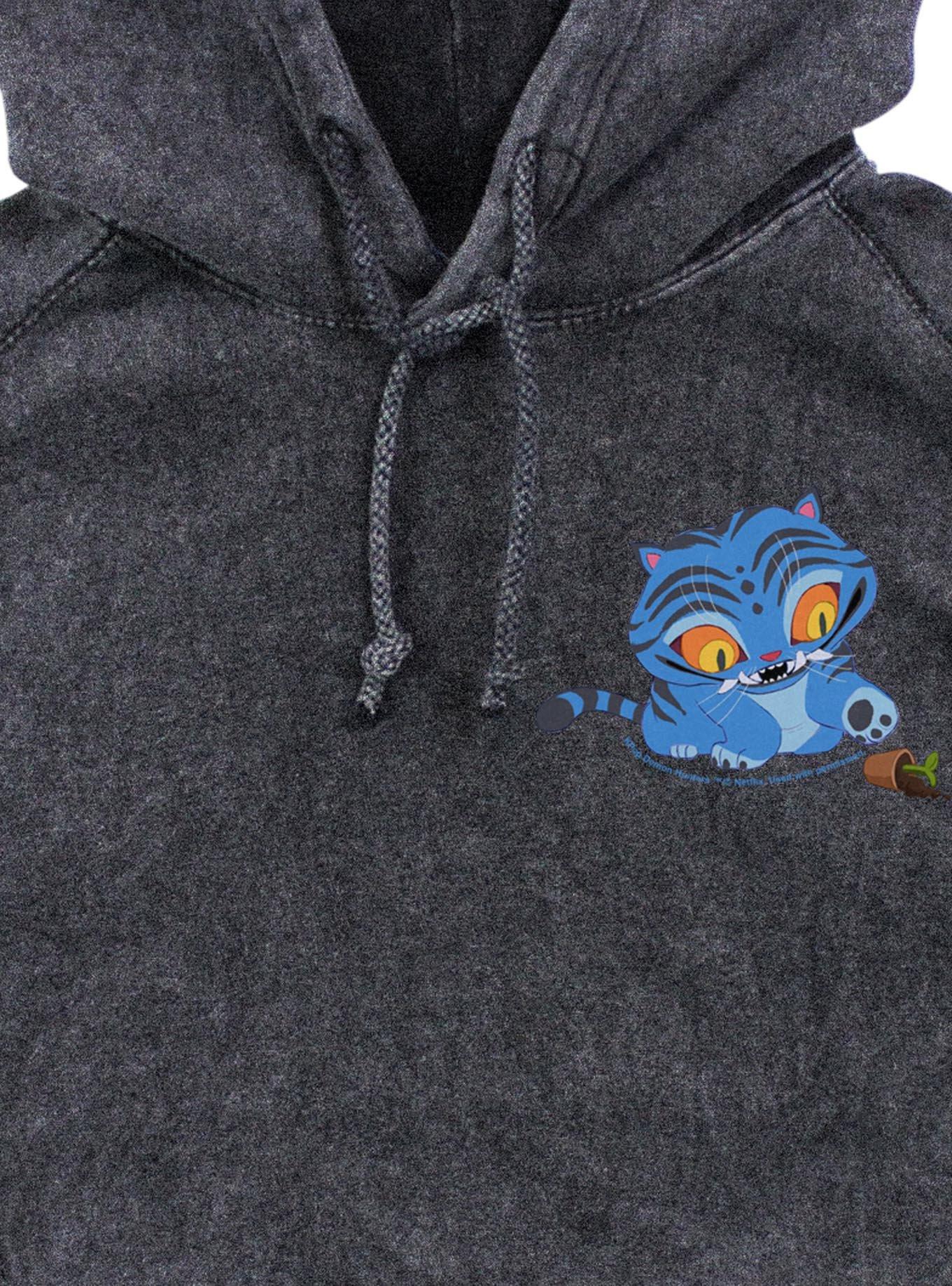 KPop Demon Hunters Chibi Derpy Tiger Pocket Mineral Wash Hoodie, , hi-res