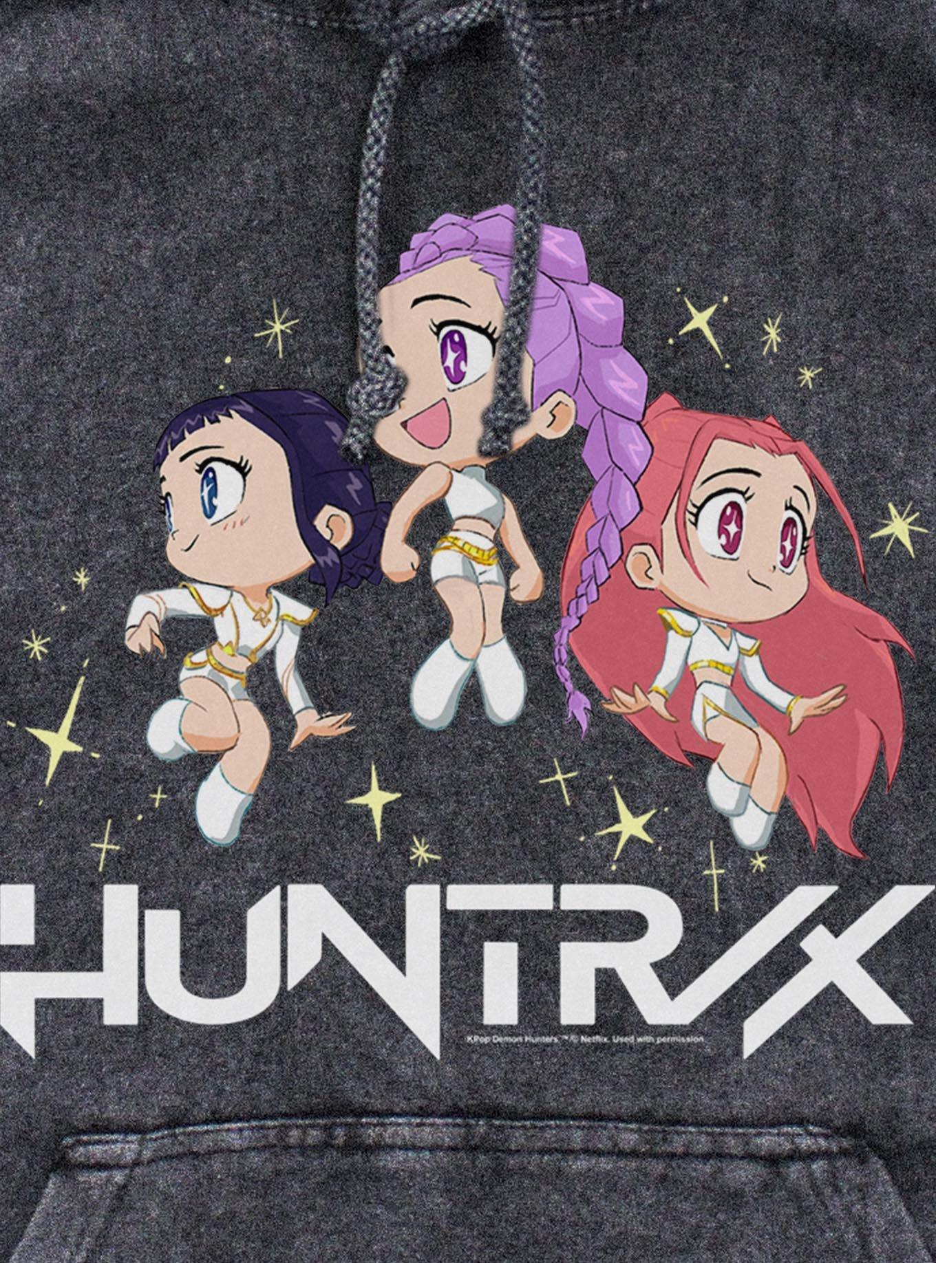 KPop Demon Hunters Chibi Huntrix Sparkles Mineral Wash Hoodie, , hi-res