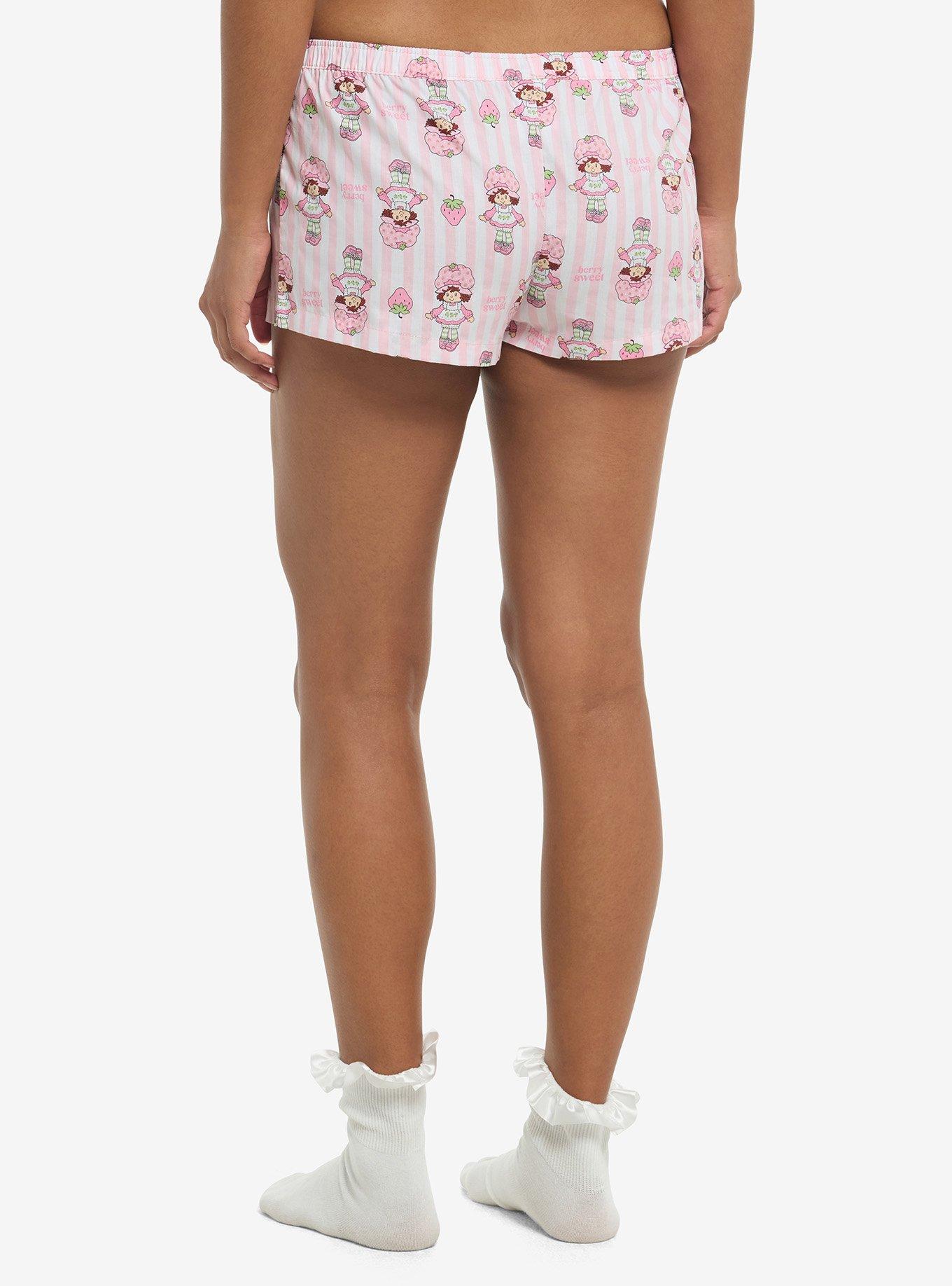 Strawberry Shortcake Stripe Girls Boxer Lounge Shorts, , hi-res