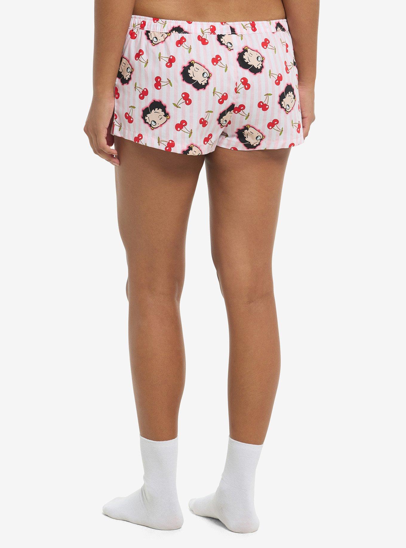 Betty Boop Cherry Girls Boxer Lounge Shorts, , hi-res